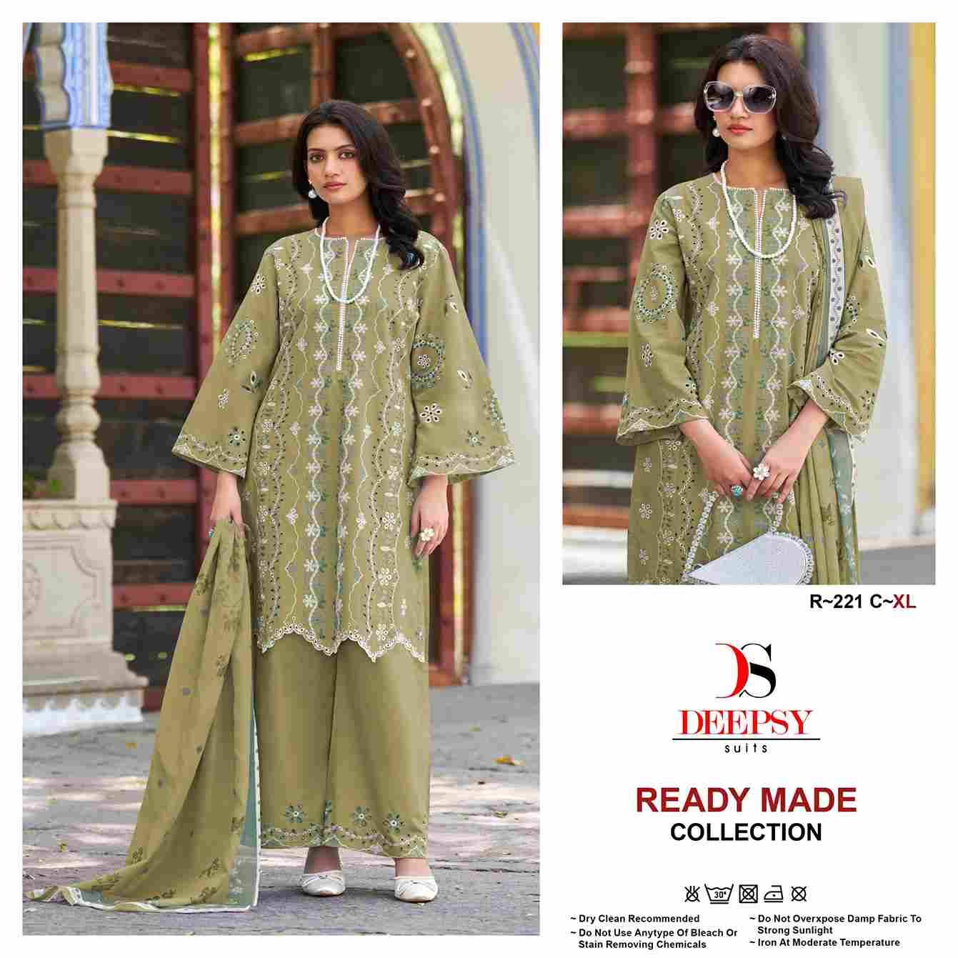 Deepsy Hit Design 221 Colours By Deepsy Suits 221-A To 221-D Series Beautiful Pakistani Suits Colorful Stylish Fancy Casual Wear & Ethnic Wear Pure Cotton With Embroidered Dresses At Wholesale Price