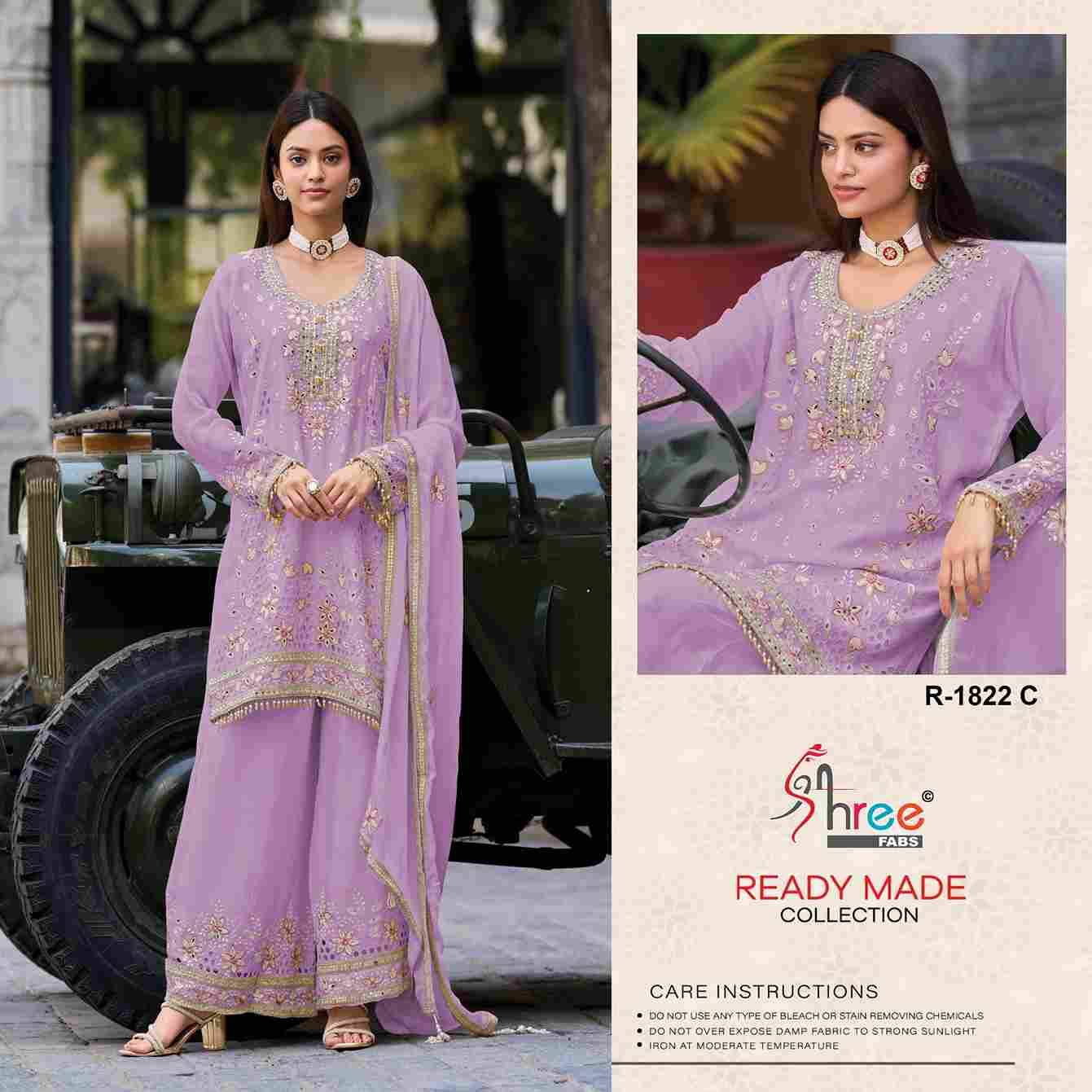 Shree Fabs Hit Design R-1822 Colours By Shree Fabs R-1822-A To R-1822-D Series Designer Pakistani Suits Collection Beautiful Stylish Fancy Colorful Party Wear & Occasional Wear Viscose Chinnon Dresses At Wholesale Price