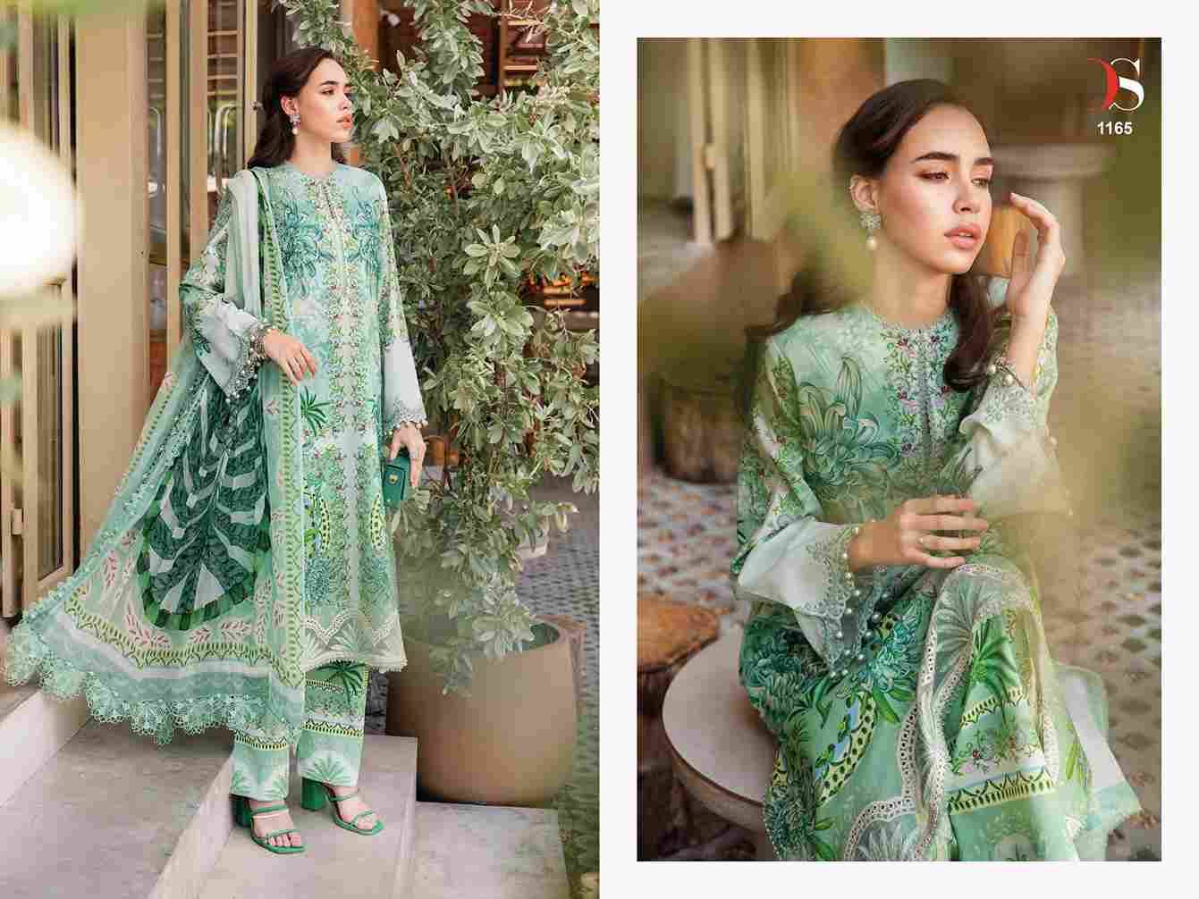 Maria.B. Mprint-25 By Deepsy Suits 1161 To 1166 Series Pakistani Stylish Beautiful Colourful Printed & Embroidered Party Wear & Occasional Wear Pure Cotton Dresses At Wholesale Price