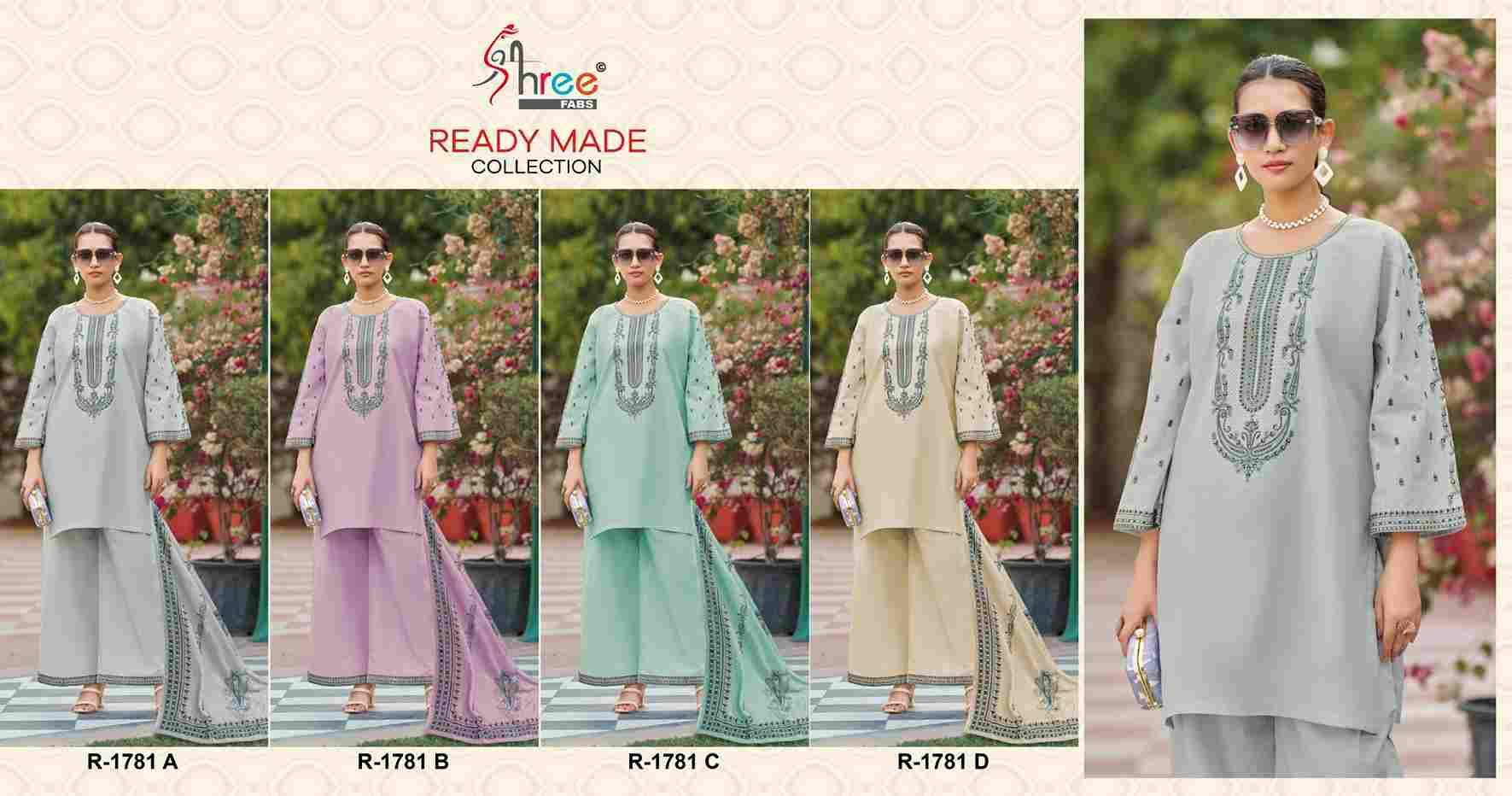 Shree Fabs Hit Design R-1781 Colours By Shree Fabs R-1781-A To R-1781-D Series Beautiful Pakistani Suits Stylish Fancy Colorful Party Wear & Occasional Wear Cambric Cotton Lawn Embroidered Dresses At Wholesale Price