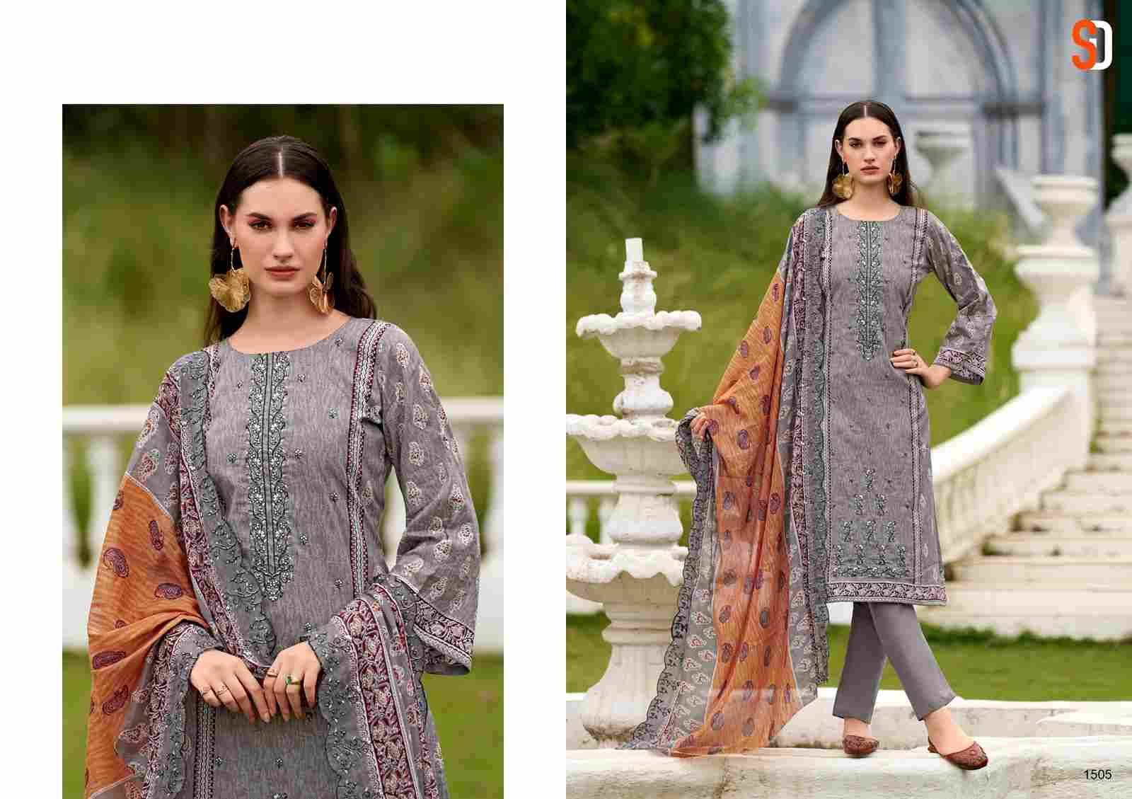 Bin Saeed Lawn Collection Vol-15 By Shraddha Designer 1501 To 1506 Series Designer Pakistani Suits Beautiful Fancy Stylish Colorful Party Wear & Occasional Wear Pure Cotton Print With Embroidery Dresses At Wholesale Price