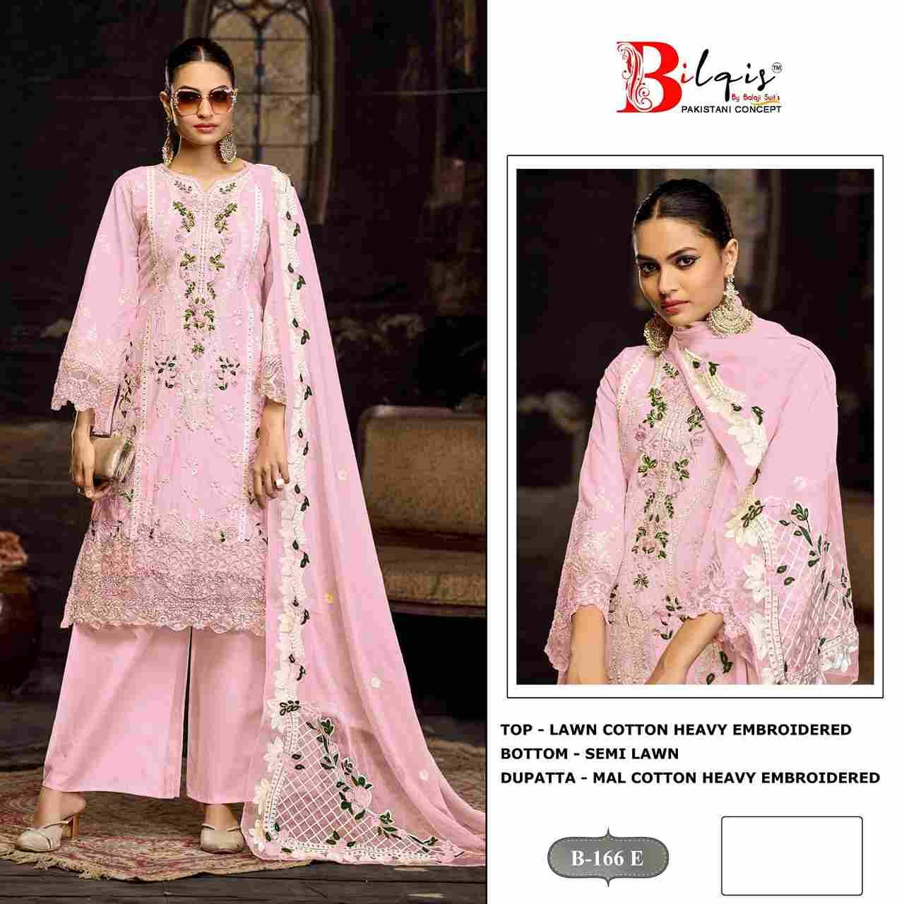 Bilqis 166 Colours Vol-2 By Bilqis 166-E To 166-H Series Beautiful Pakistani Suits Stylish Fancy Colorful Party Wear & Occasional Wear Lawn Cotton Embroidery Dresses At Wholesale Price