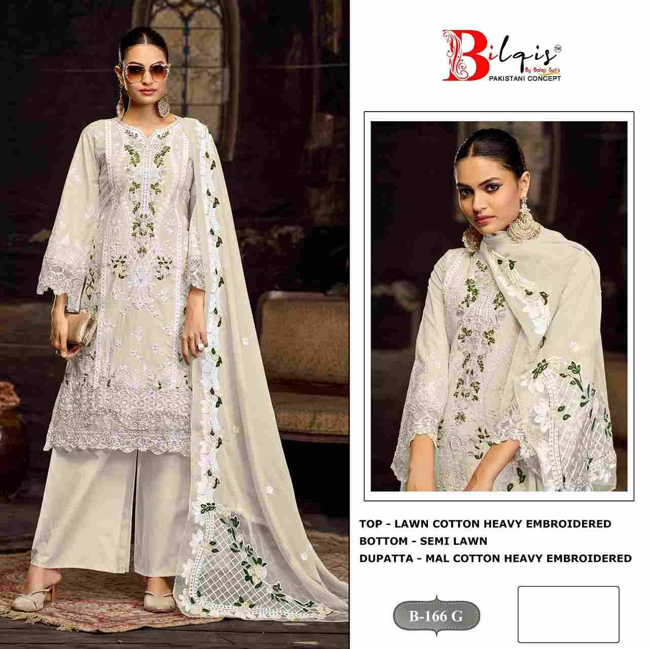 Bilqis 166 Colours Vol-2 By Bilqis 166-E To 166-H Series Beautiful Pakistani Suits Stylish Fancy Colorful Party Wear & Occasional Wear Lawn Cotton Embroidery Dresses At Wholesale Price
