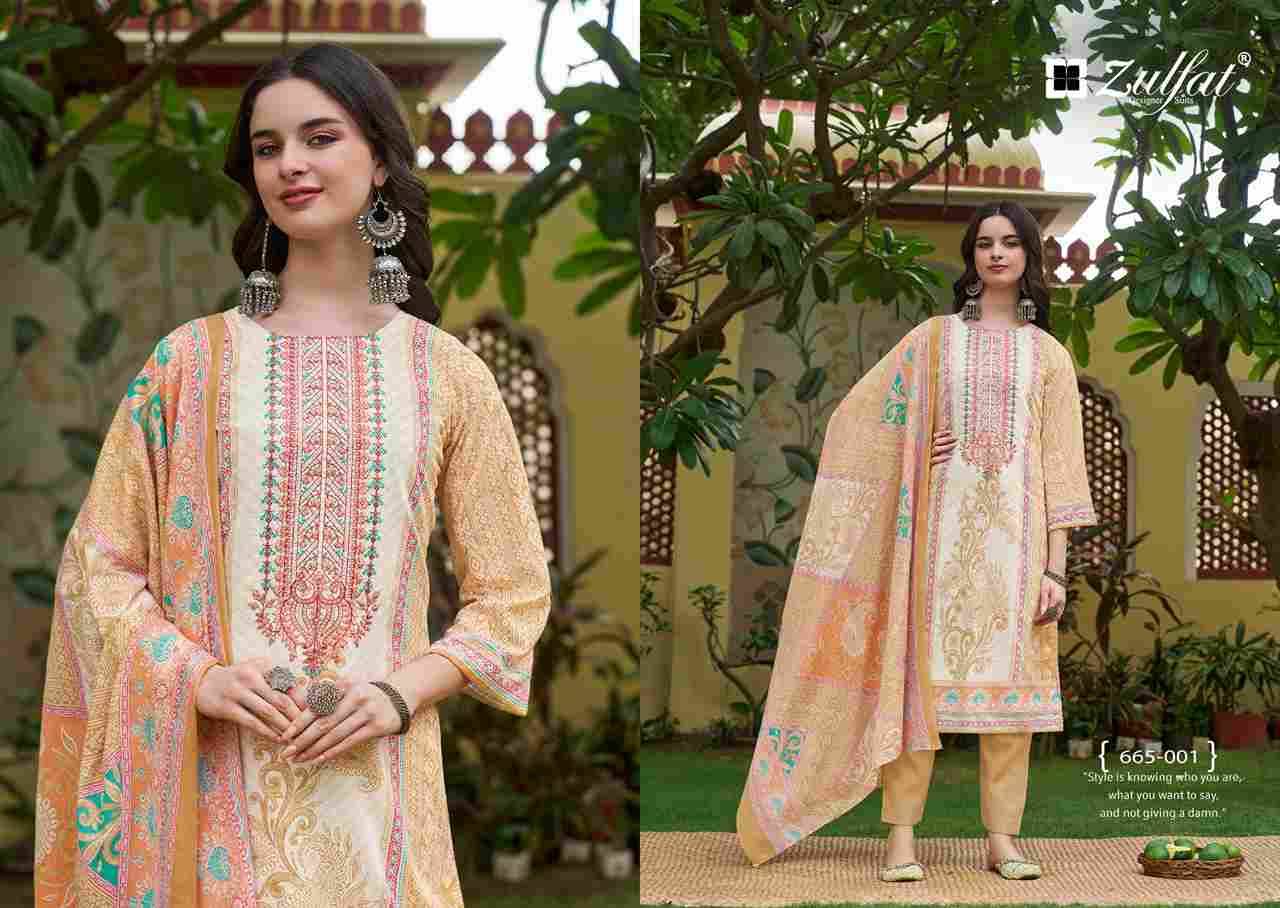 Venisha Vol-2 By Zulfat 665-001 To 665-008 Series Beautiful Festive Suits Stylish Fancy Colorful Casual Wear & Ethnic Wear Pure Cotton Print Dresses At Wholesale Price