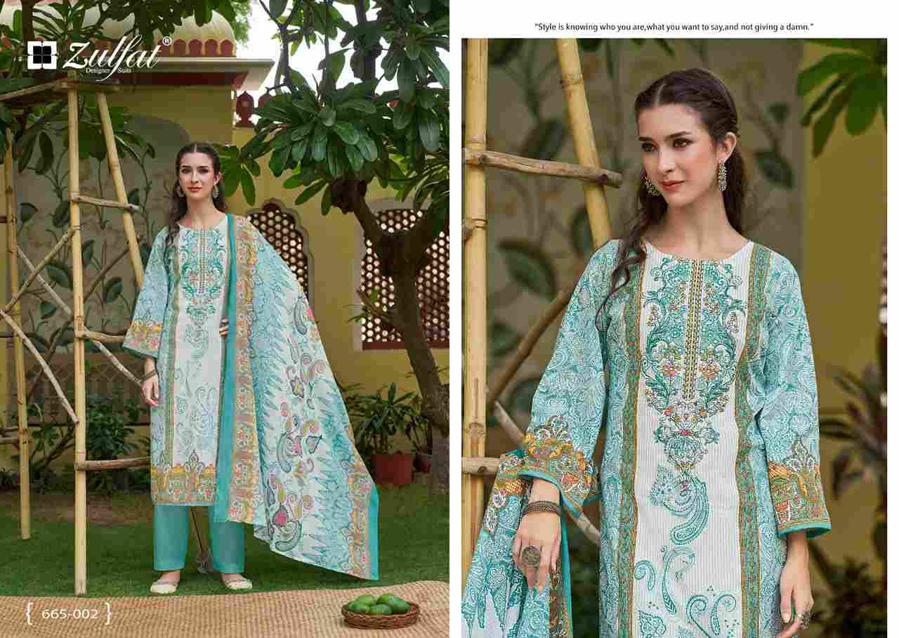Venisha Vol-2 By Zulfat 665-001 To 665-008 Series Beautiful Festive Suits Stylish Fancy Colorful Casual Wear & Ethnic Wear Pure Cotton Print Dresses At Wholesale Price