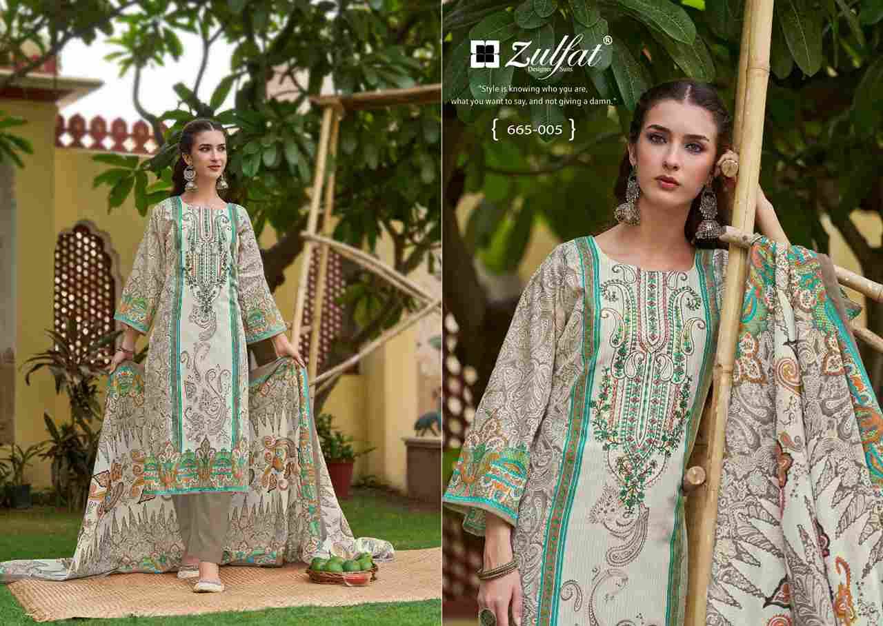 Venisha Vol-2 By Zulfat 665-001 To 665-008 Series Beautiful Festive Suits Stylish Fancy Colorful Casual Wear & Ethnic Wear Pure Cotton Print Dresses At Wholesale Price