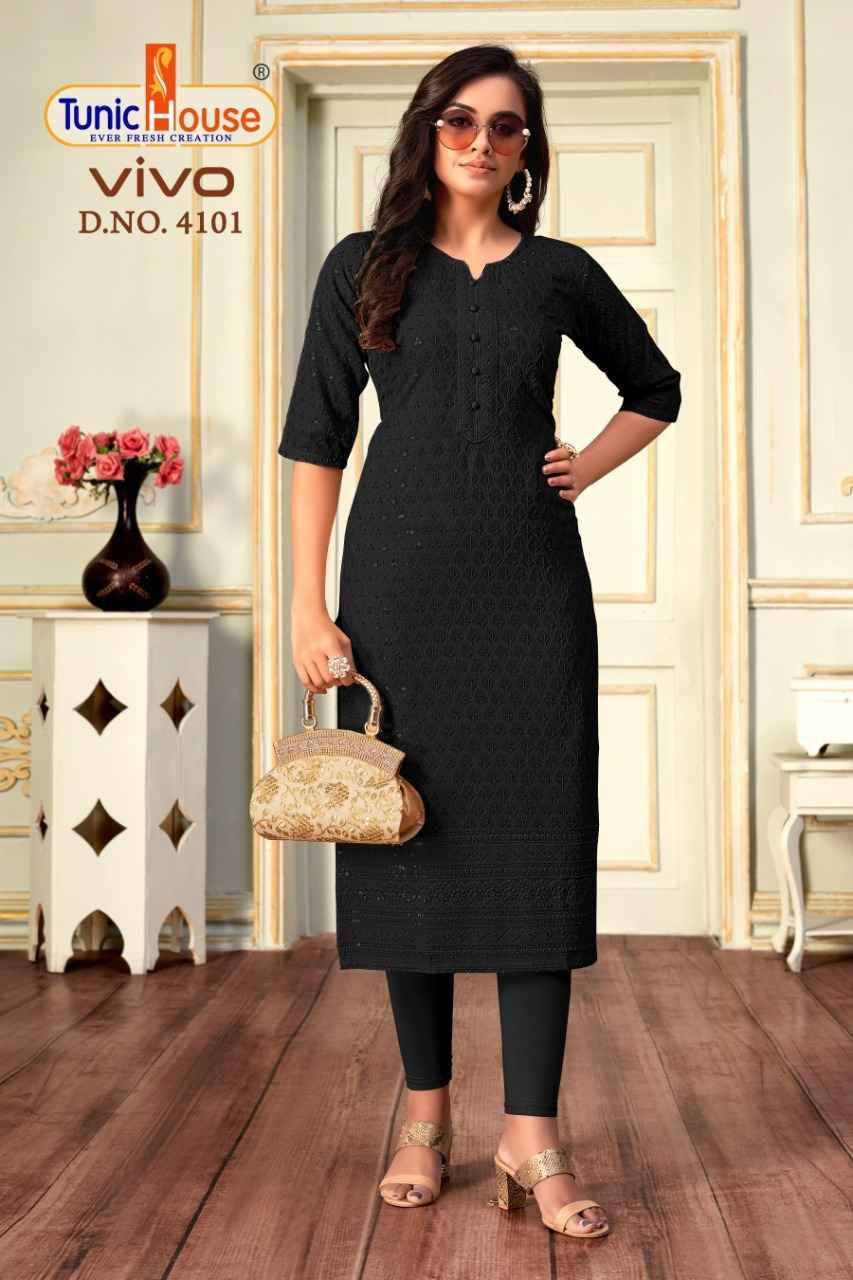 Vivo By Tunic House Designer Stylish Fancy Colorful Beautiful Party Wear & Ethnic Wear Collection Viscose Rayon Tops At Wholesale Price