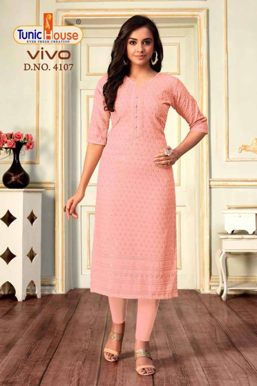 Vivo By Tunic House Designer Stylish Fancy Colorful Beautiful Party Wear & Ethnic Wear Collection Viscose Rayon Tops At Wholesale Price