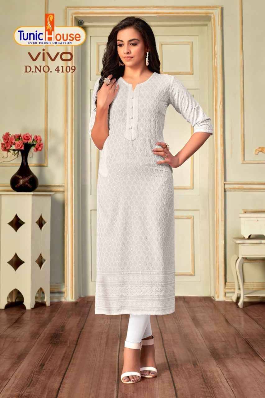 Vivo By Tunic House Designer Stylish Fancy Colorful Beautiful Party Wear & Ethnic Wear Collection Viscose Rayon Tops At Wholesale Price