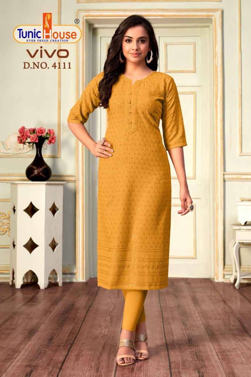 Vivo By Tunic House Designer Stylish Fancy Colorful Beautiful Party Wear & Ethnic Wear Collection Viscose Rayon Tops At Wholesale Price