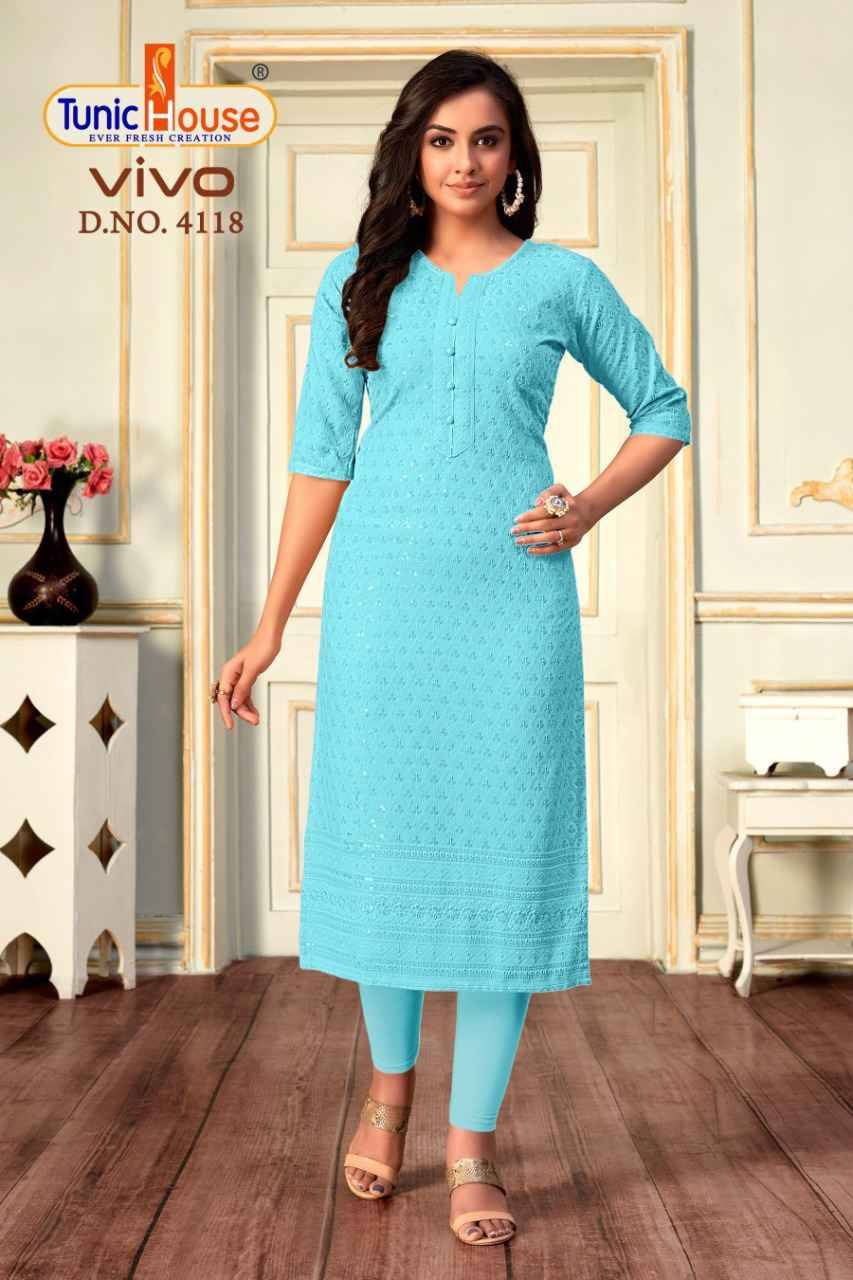 Vivo By Tunic House Designer Stylish Fancy Colorful Beautiful Party Wear & Ethnic Wear Collection Viscose Rayon Tops At Wholesale Price