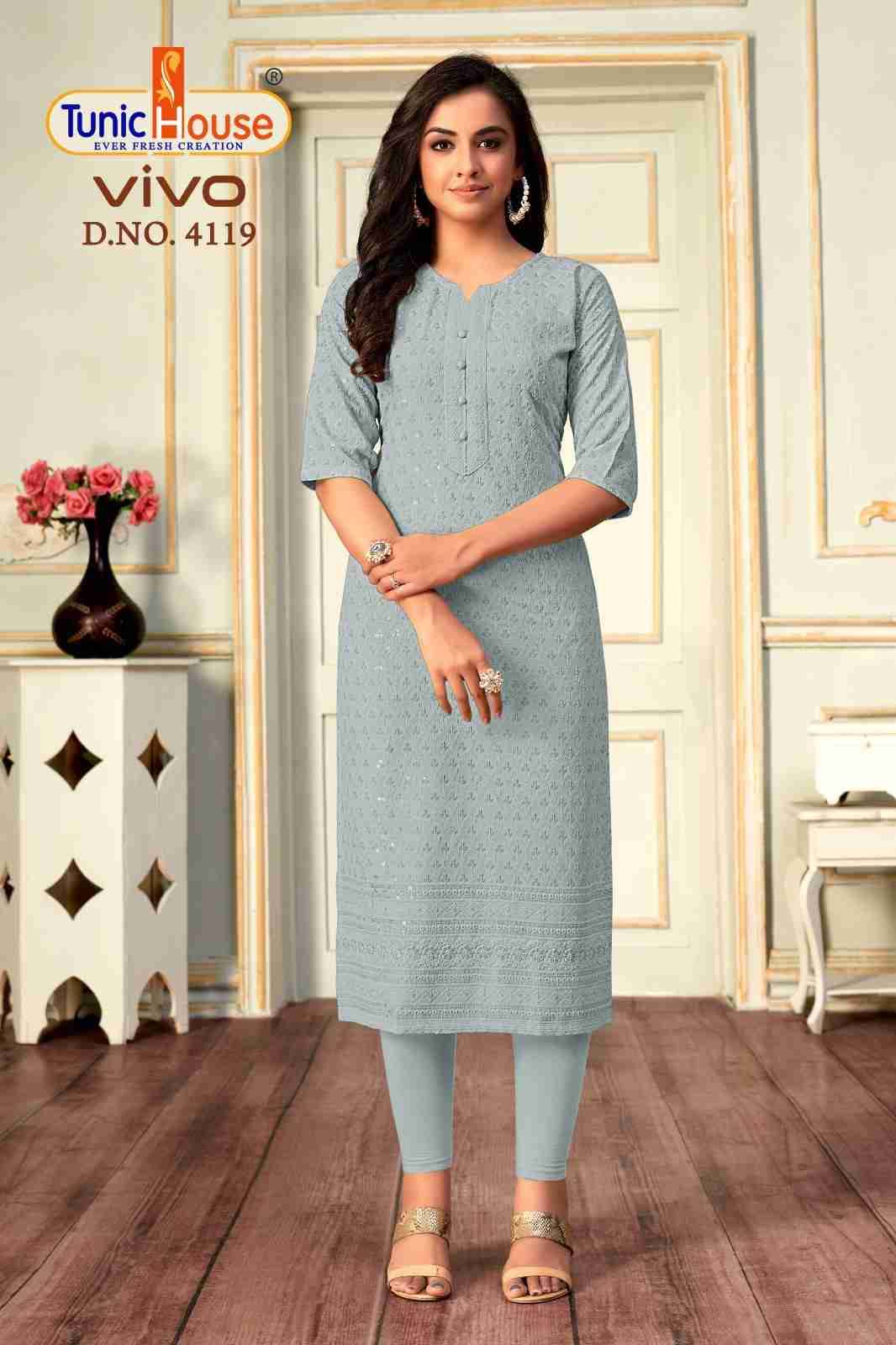 Vivo By Tunic House Designer Stylish Fancy Colorful Beautiful Party Wear & Ethnic Wear Collection Viscose Rayon Tops At Wholesale Price