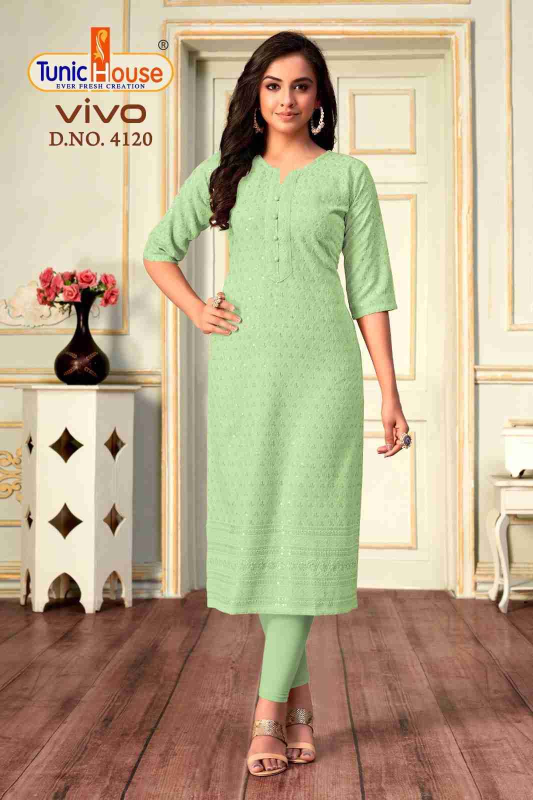 Vivo By Tunic House Designer Stylish Fancy Colorful Beautiful Party Wear & Ethnic Wear Collection Viscose Rayon Tops At Wholesale Price
