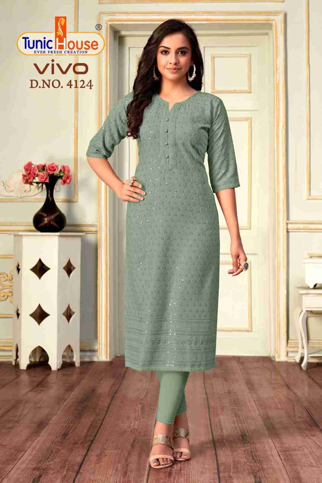Vivo By Tunic House Designer Stylish Fancy Colorful Beautiful Party Wear & Ethnic Wear Collection Viscose Rayon Tops At Wholesale Price