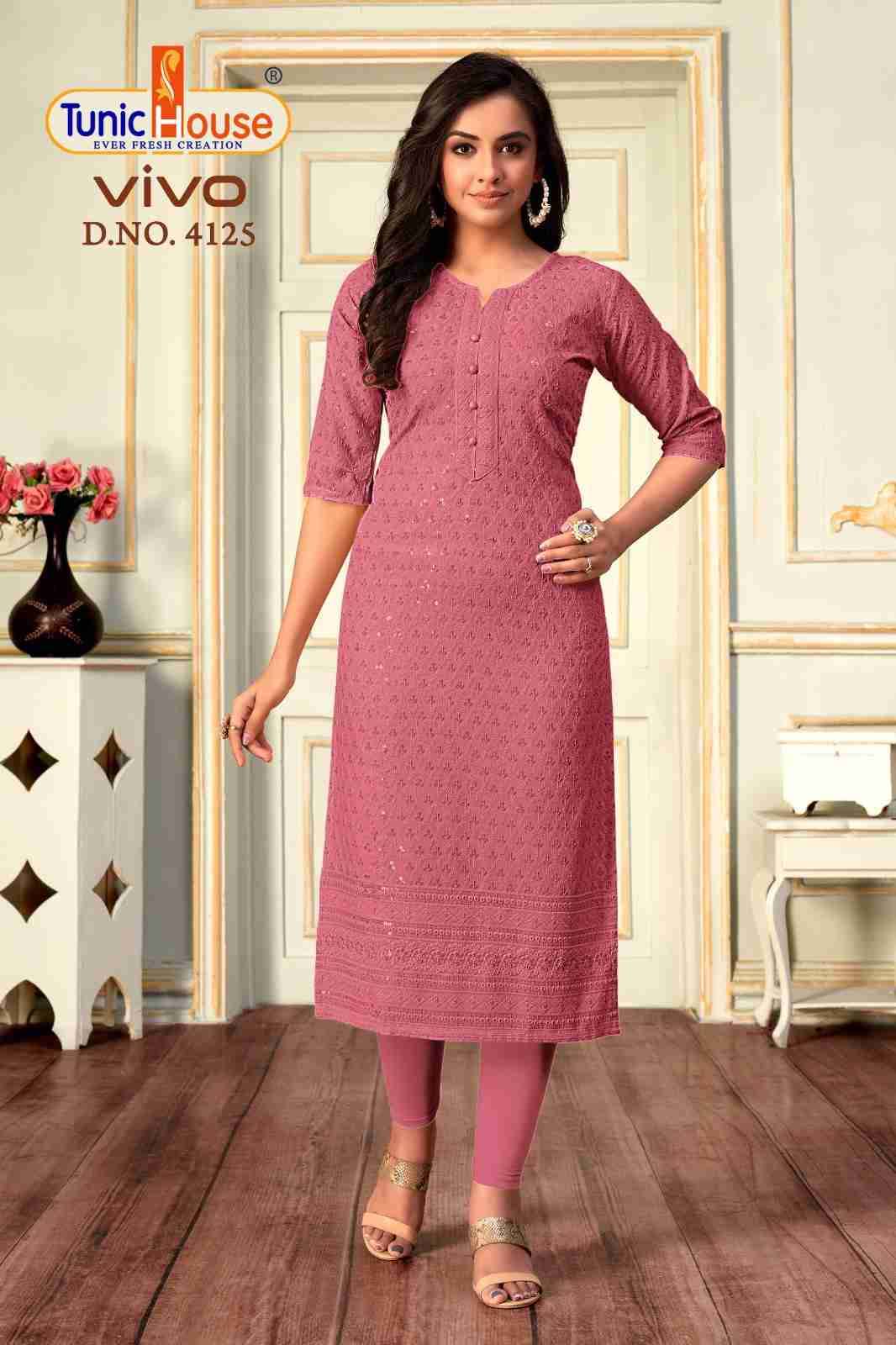 Vivo By Tunic House Designer Stylish Fancy Colorful Beautiful Party Wear & Ethnic Wear Collection Viscose Rayon Tops At Wholesale Price