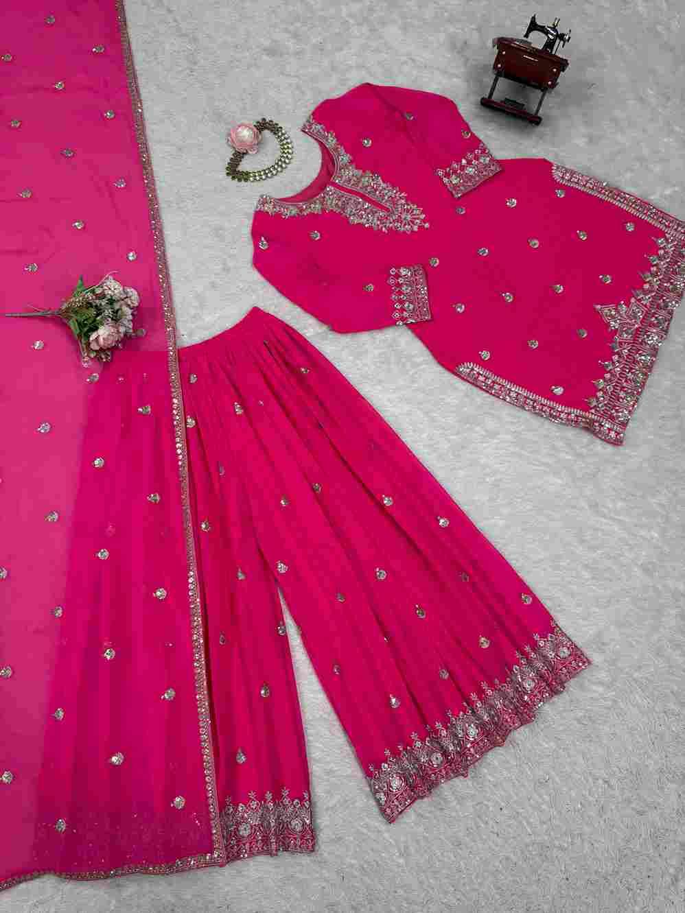 R-5884 By Fashid Wholesale Suits Beautiful Fancy Colorful Stylish Party Wear & Occasional Wear Faux Georgette Dresses At Wholesale Price