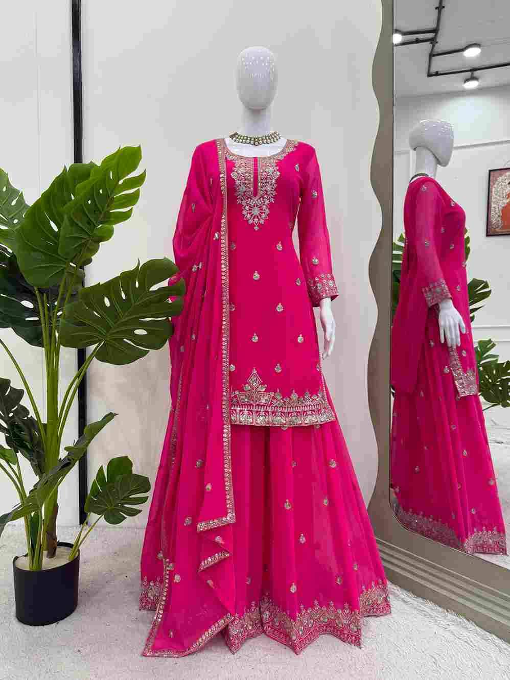 R-5884 By Fashid Wholesale Suits Beautiful Fancy Colorful Stylish Party Wear & Occasional Wear Faux Georgette Dresses At Wholesale Price
