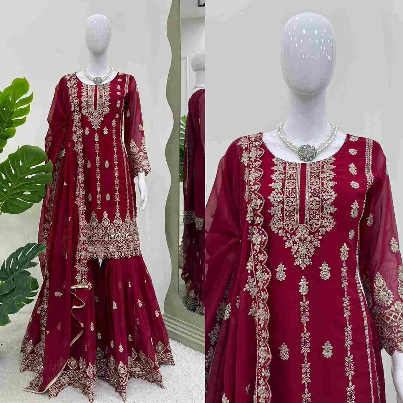 R-5885 By Fashid Wholesale Suits Beautiful Fancy Colorful Stylish Party Wear & Occasional Wear Faux Georgette Dresses At Wholesale Price