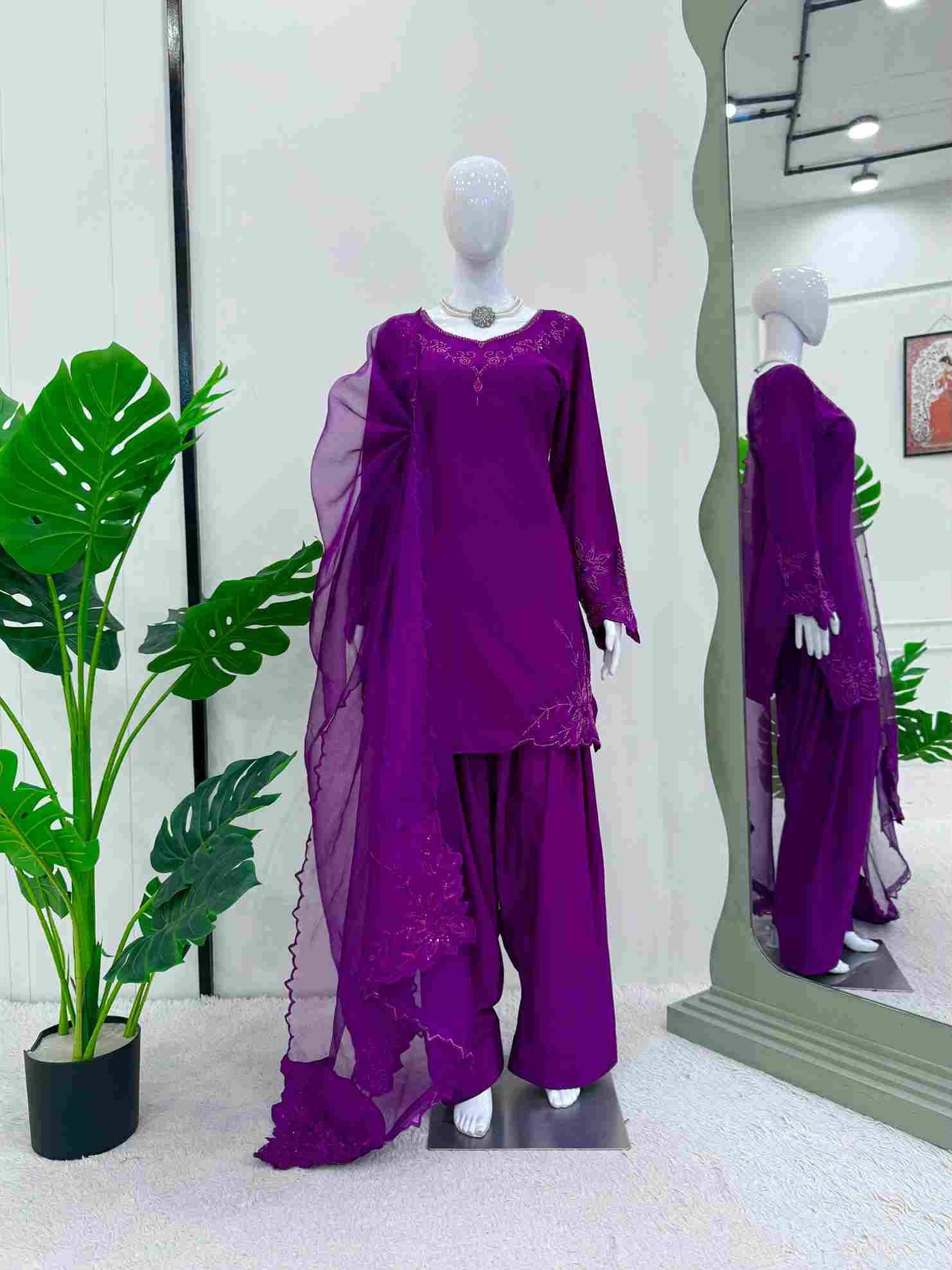 R-5888 By Fashid Wholesale Suits Beautiful Fancy Colorful Stylish Party Wear & Occasional Wear Natural Crepe Dresses At Wholesale Price