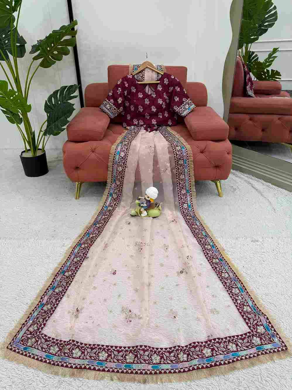 K-595 By Fashid Wholesale Indian Traditional Wear Collection Beautiful Stylish Fancy Colorful Party Wear & Occasional Wear Heavy Organza Silk Sarees At Wholesale Price