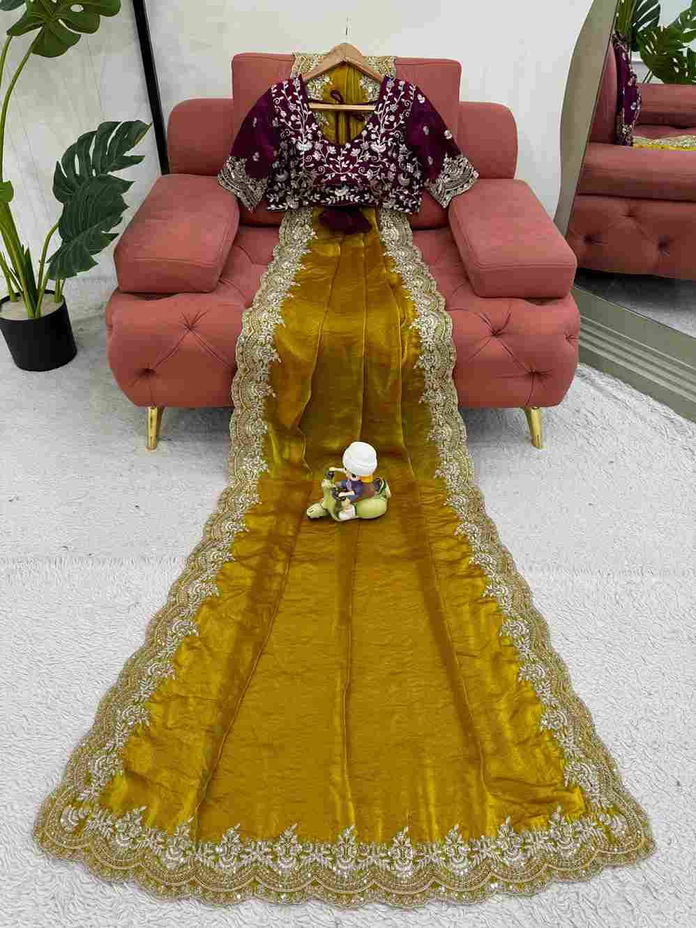 K-594 By Fashid Wholesale Indian Traditional Wear Collection Beautiful Stylish Fancy Colorful Party Wear & Occasional Wear Heavy Organza Silk Sarees At Wholesale Price
