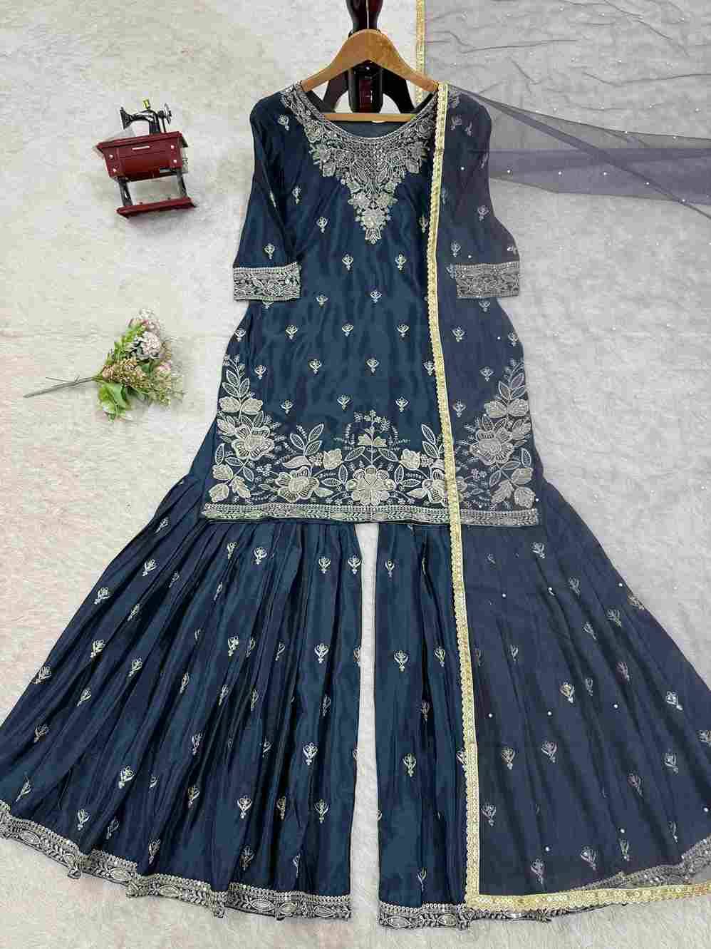 K-1510 By Fashid Wholesale 01 To 03 Sharara Suits Beautiful Fancy Colorful Stylish Party Wear & Occasional Wear Heavy Chinnon Dresses At Wholesale Price