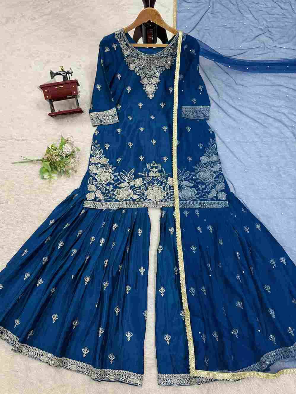 K-1510 By Fashid Wholesale 01 To 03 Sharara Suits Beautiful Fancy Colorful Stylish Party Wear & Occasional Wear Heavy Chinnon Dresses At Wholesale Price