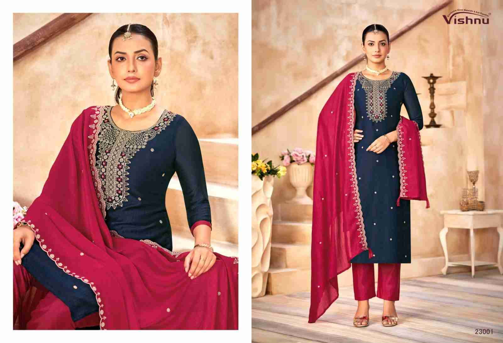 Haseena By Vishnu 23001 To 23012 Series Beautiful Stylish Festive Suits Fancy Colorful Casual Wear & Ethnic Wear & Ready To Wear Vichitra Silk Dresses At Wholesale Price