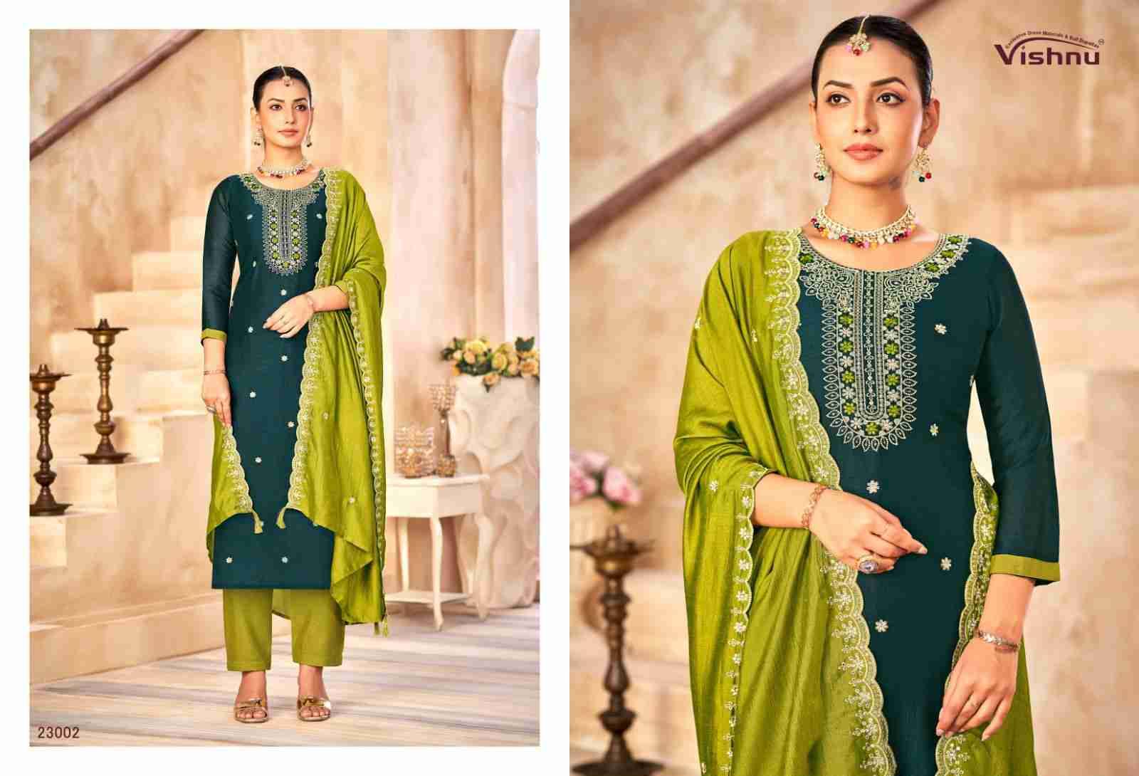 Haseena By Vishnu 23001 To 23012 Series Beautiful Stylish Festive Suits Fancy Colorful Casual Wear & Ethnic Wear & Ready To Wear Vichitra Silk Dresses At Wholesale Price