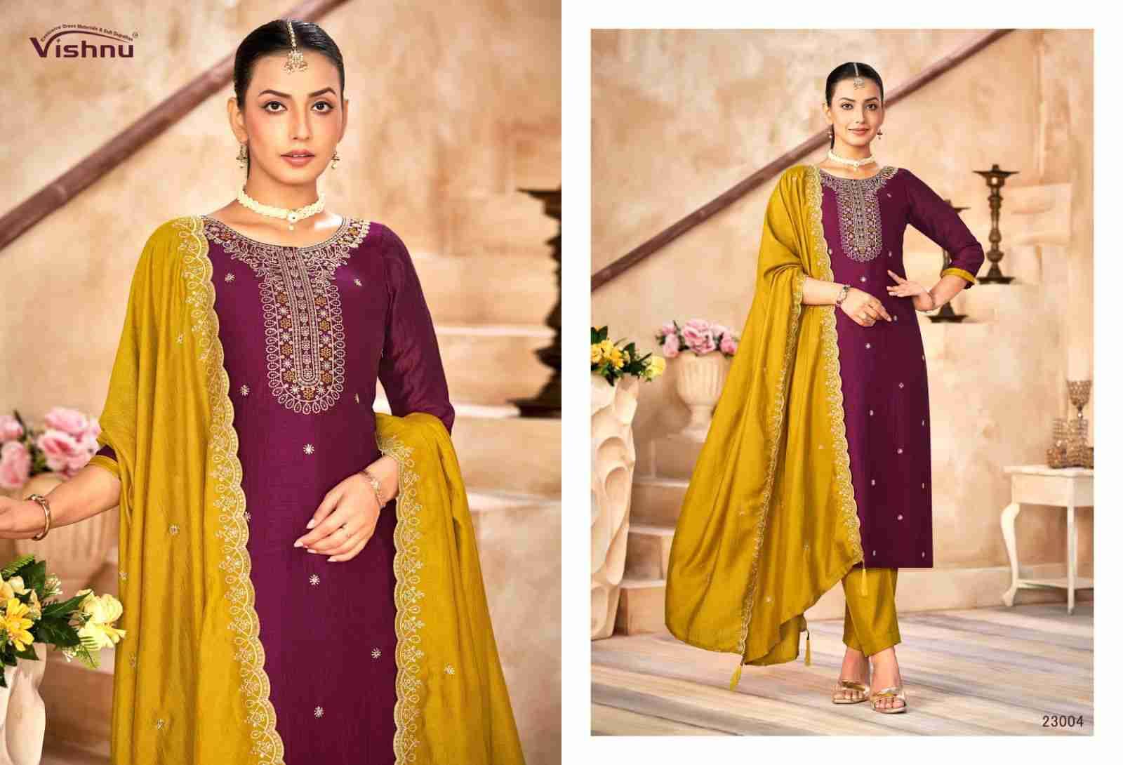 Haseena By Vishnu 23001 To 23012 Series Beautiful Stylish Festive Suits Fancy Colorful Casual Wear & Ethnic Wear & Ready To Wear Vichitra Silk Dresses At Wholesale Price