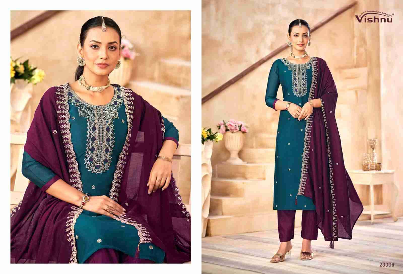 Haseena By Vishnu 23001 To 23012 Series Beautiful Stylish Festive Suits Fancy Colorful Casual Wear & Ethnic Wear & Ready To Wear Vichitra Silk Dresses At Wholesale Price
