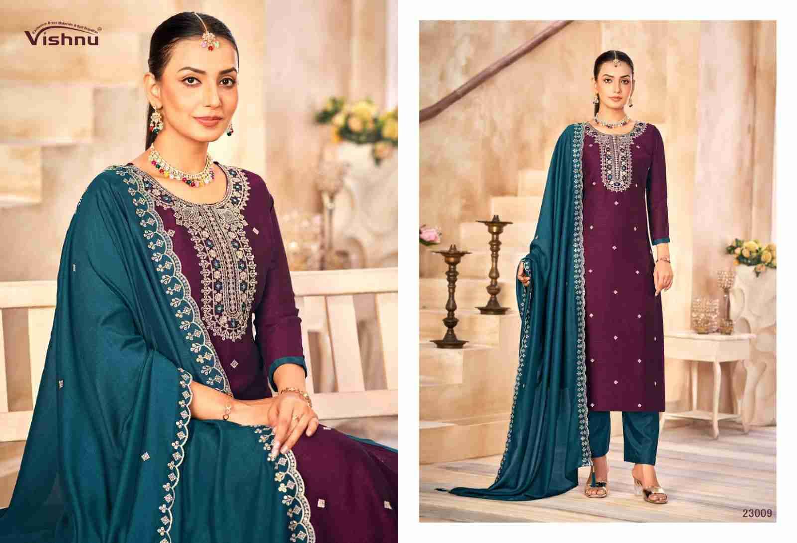 Haseena By Vishnu 23001 To 23012 Series Beautiful Stylish Festive Suits Fancy Colorful Casual Wear & Ethnic Wear & Ready To Wear Vichitra Silk Dresses At Wholesale Price