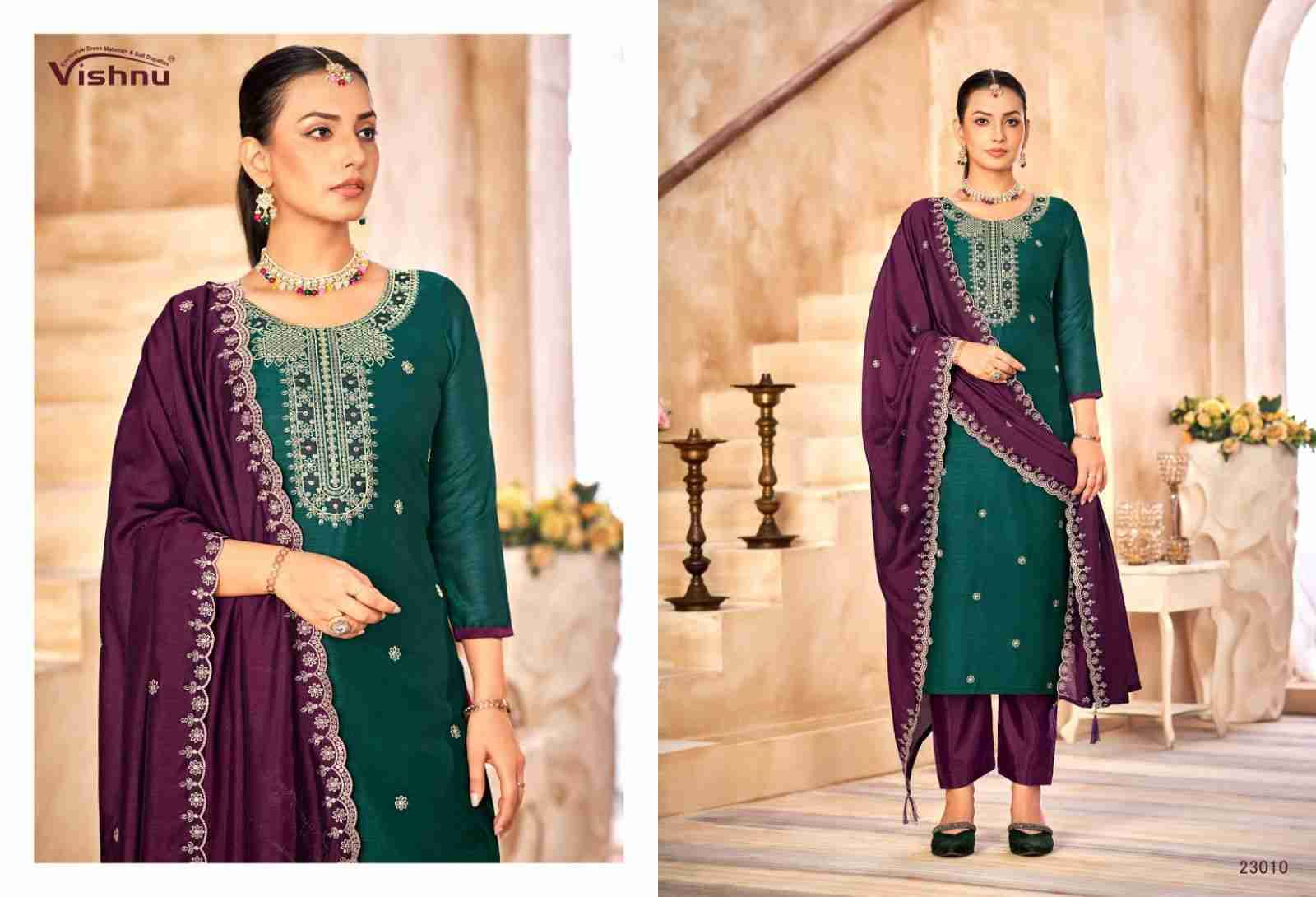 Haseena By Vishnu 23001 To 23012 Series Beautiful Stylish Festive Suits Fancy Colorful Casual Wear & Ethnic Wear & Ready To Wear Vichitra Silk Dresses At Wholesale Price