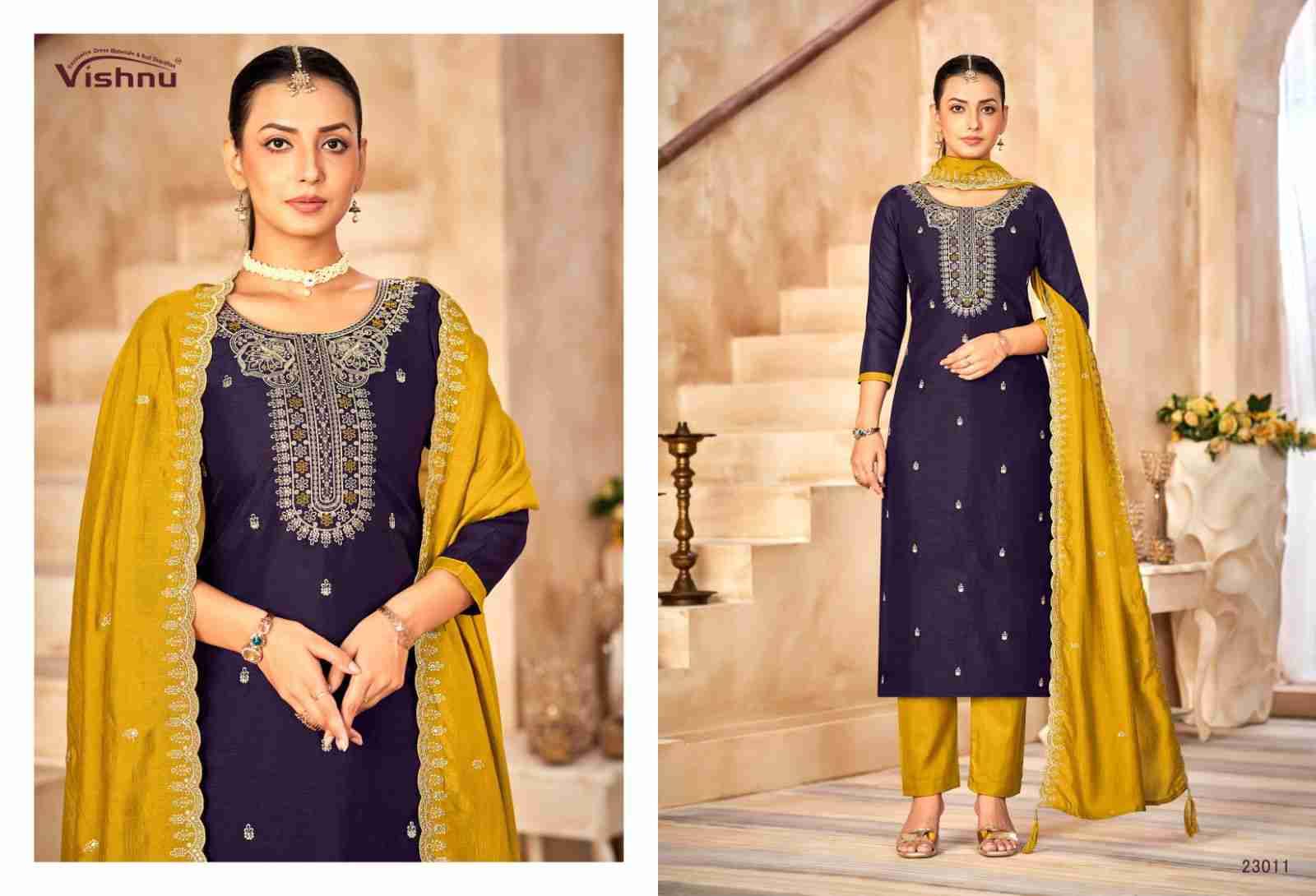 Haseena By Vishnu 23001 To 23012 Series Beautiful Stylish Festive Suits Fancy Colorful Casual Wear & Ethnic Wear & Ready To Wear Vichitra Silk Dresses At Wholesale Price