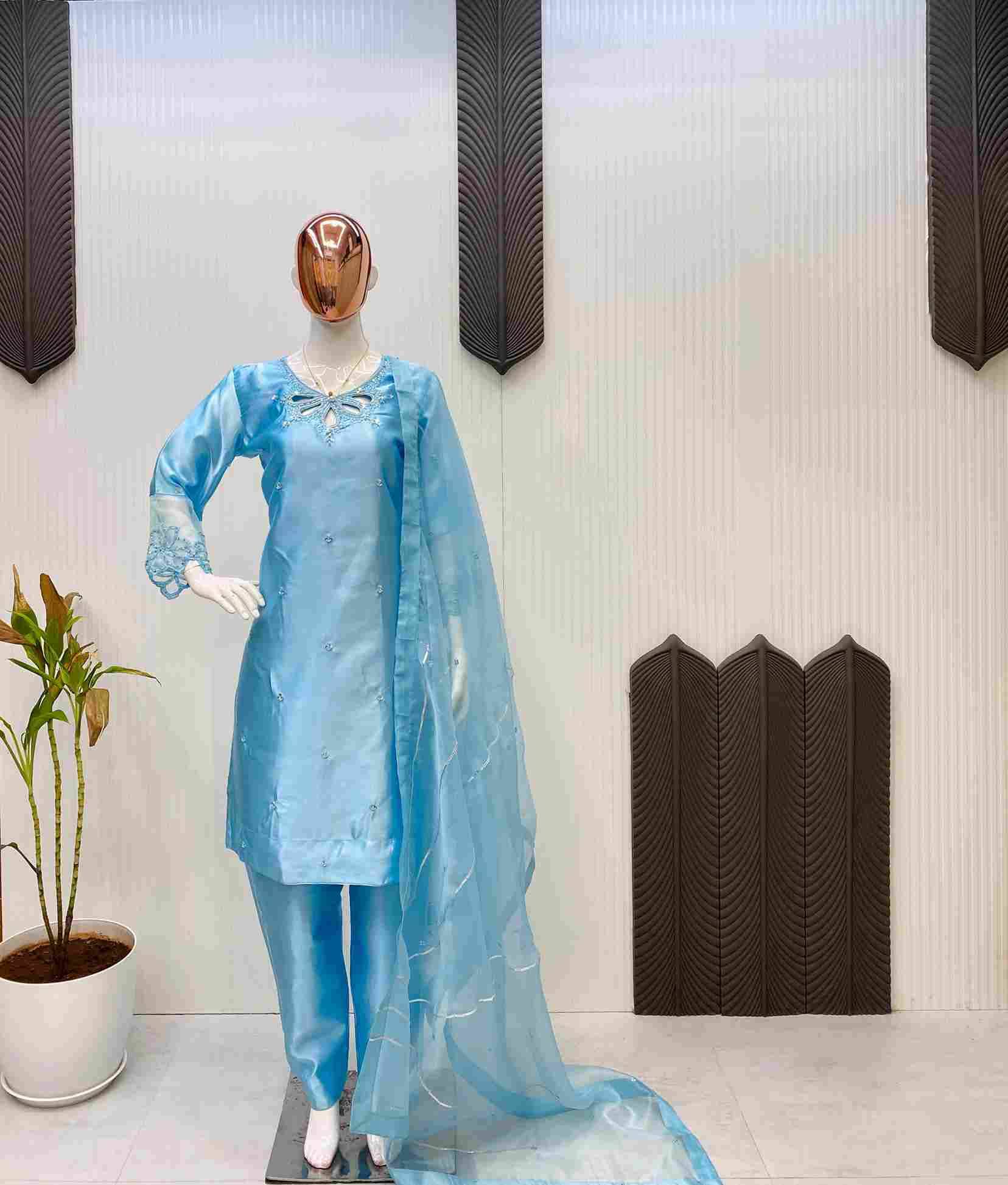 Le-1953 By Fashid Wholesale 01 To 03 Series Beautiful Colorful Fancy Wedding Collection Occasional Wear & Party Wear Moss Satin Organza Dresses At Wholesale Price