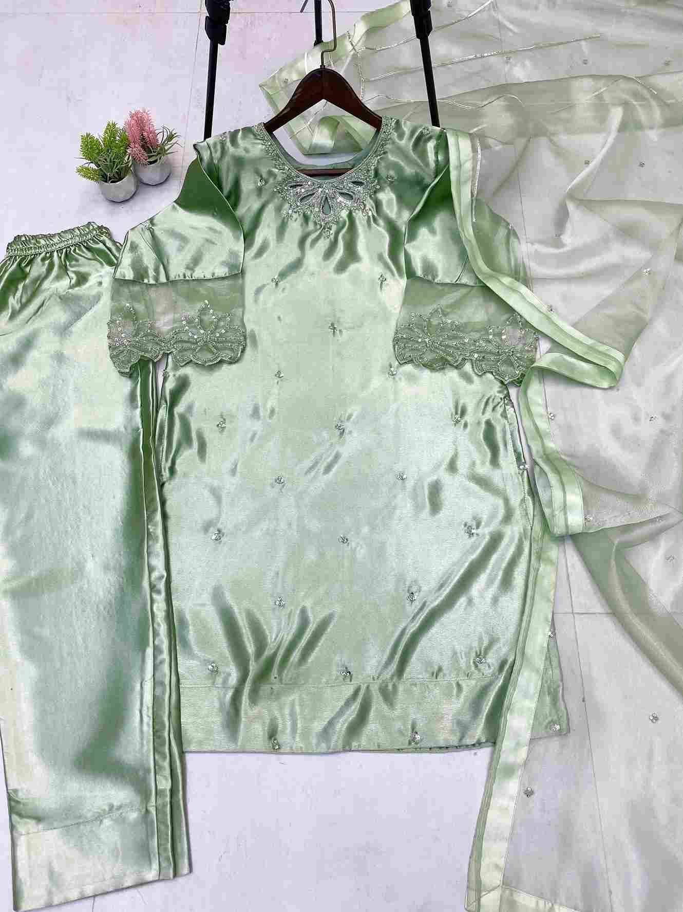 Le-1953 By Fashid Wholesale 01 To 03 Series Beautiful Colorful Fancy Wedding Collection Occasional Wear & Party Wear Moss Satin Organza Dresses At Wholesale Price