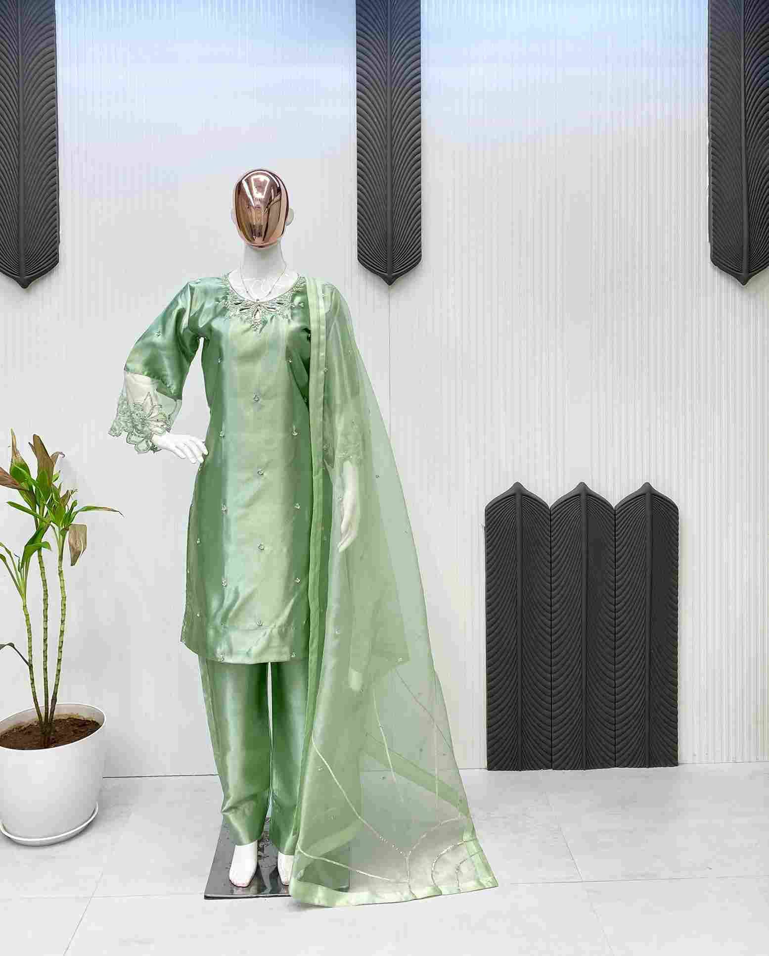 Le-1953 By Fashid Wholesale 01 To 03 Series Beautiful Colorful Fancy Wedding Collection Occasional Wear & Party Wear Moss Satin Organza Dresses At Wholesale Price