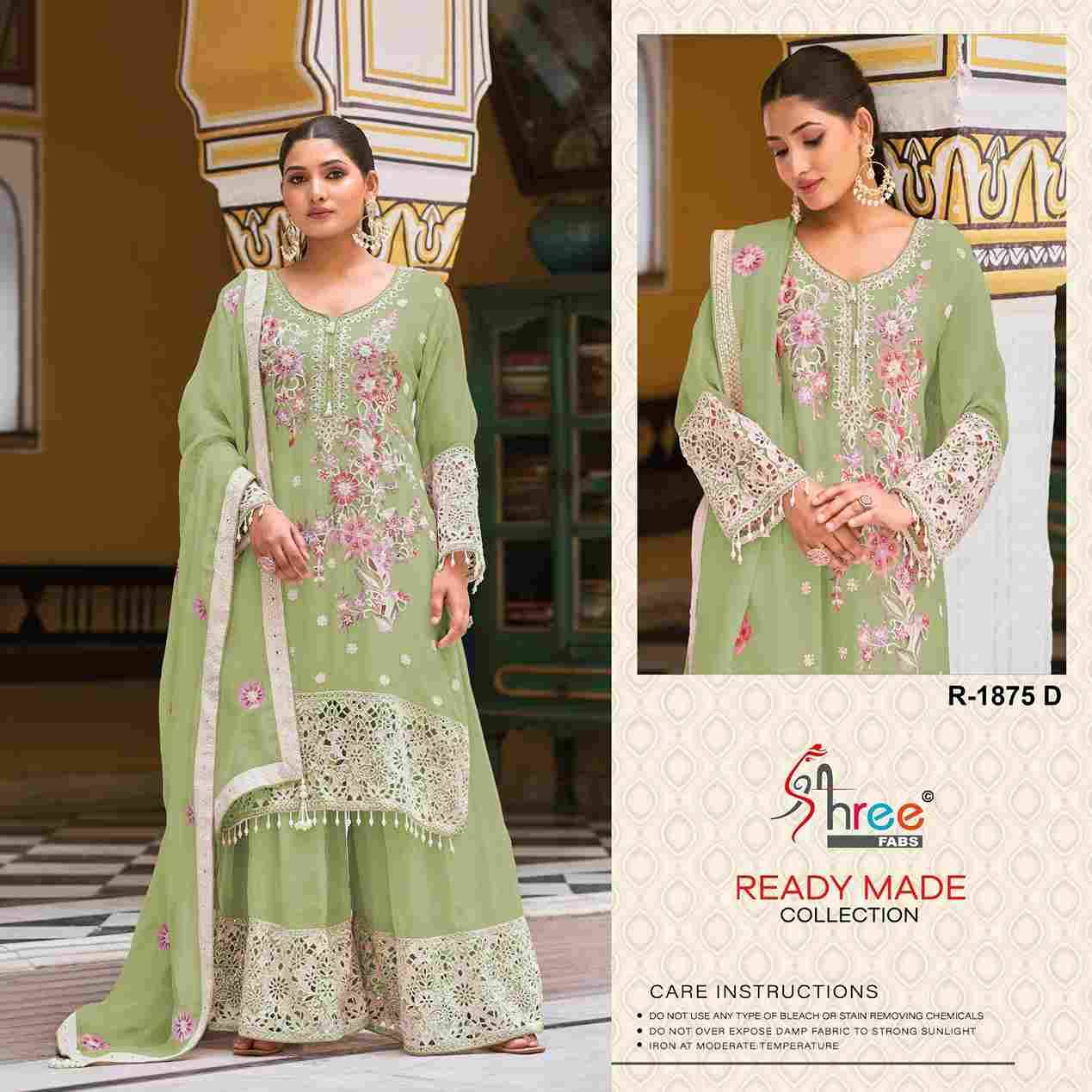 Shree Fabs Hit Design R-1875 Colours By Shree Fabs R-1875-A To R-1875-D Series Designer Pakistani Suits Collection Beautiful Stylish Fancy Colorful Party Wear & Occasional Wear Viscose Chiffon Dresses At Wholesale Price