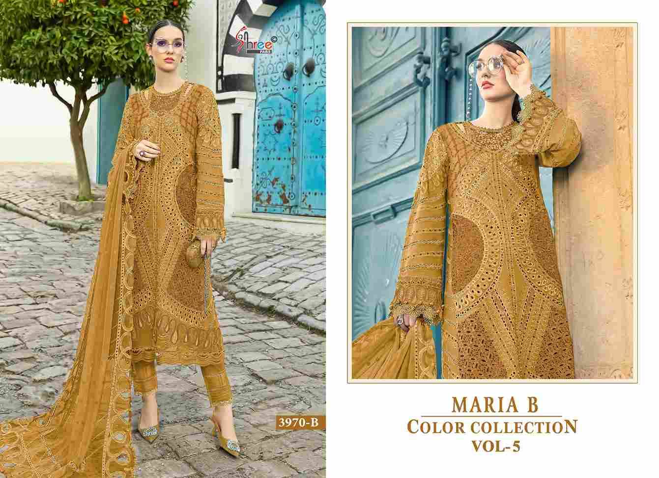 Maria B Color Collection Vol-5 By Shree Fabs 3970-A To 3970-D Series Designer Pakistani Suits Collection Beautiful Stylish Fancy Colorful Party Wear & Ethnic Wear Pure Viscose With Pure Cotton With Embroidery Dresses At Wholesale Price