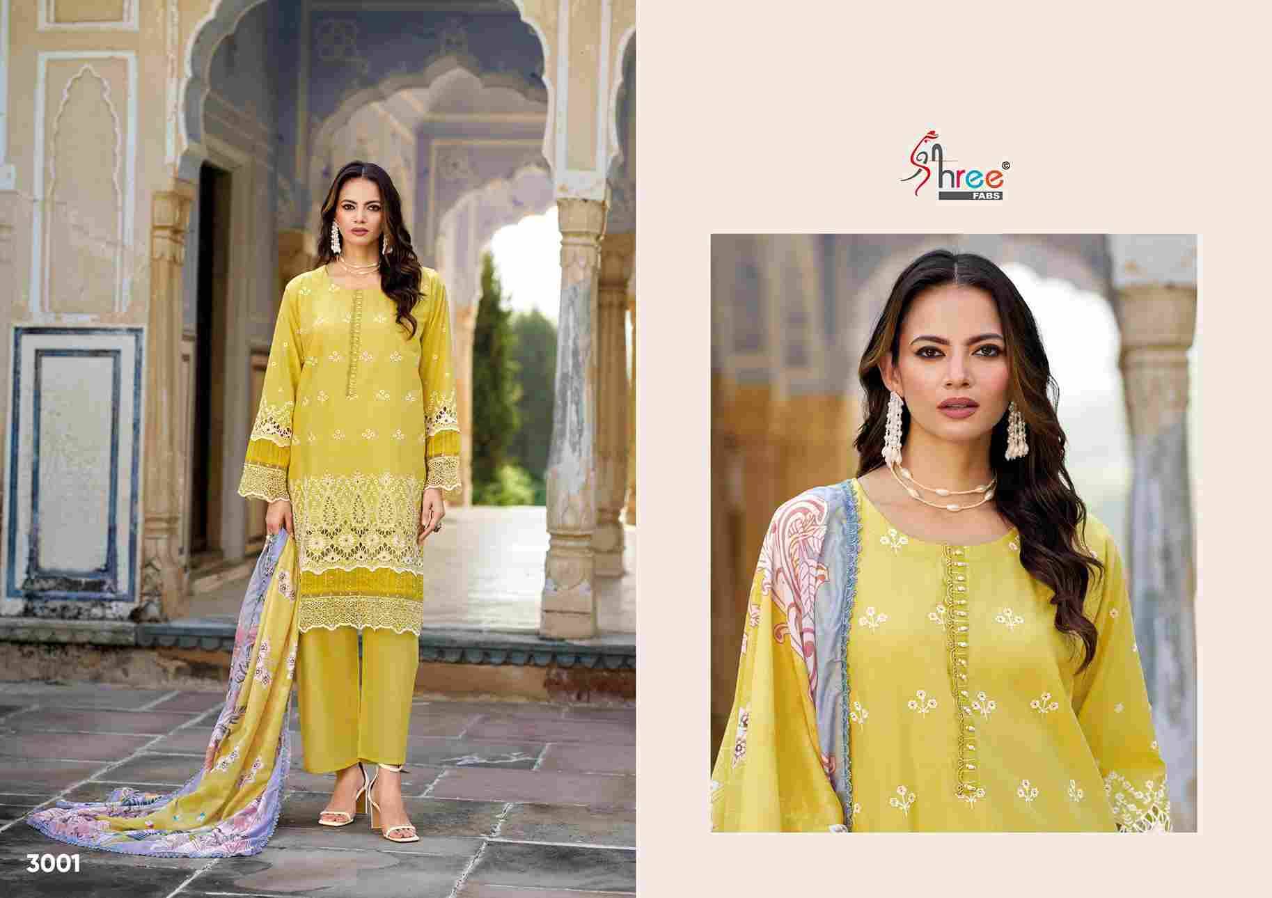 Maria.B. Exclusive Readymade Collection Vol-3 By Shree Fabs 3001 To 3004 Series Beautiful Pakistani Suits Stylish Fancy Colorful Party Wear & Occasional Wear Cambric Lawn Cotton Embroidered Dresses At Wholesale Price