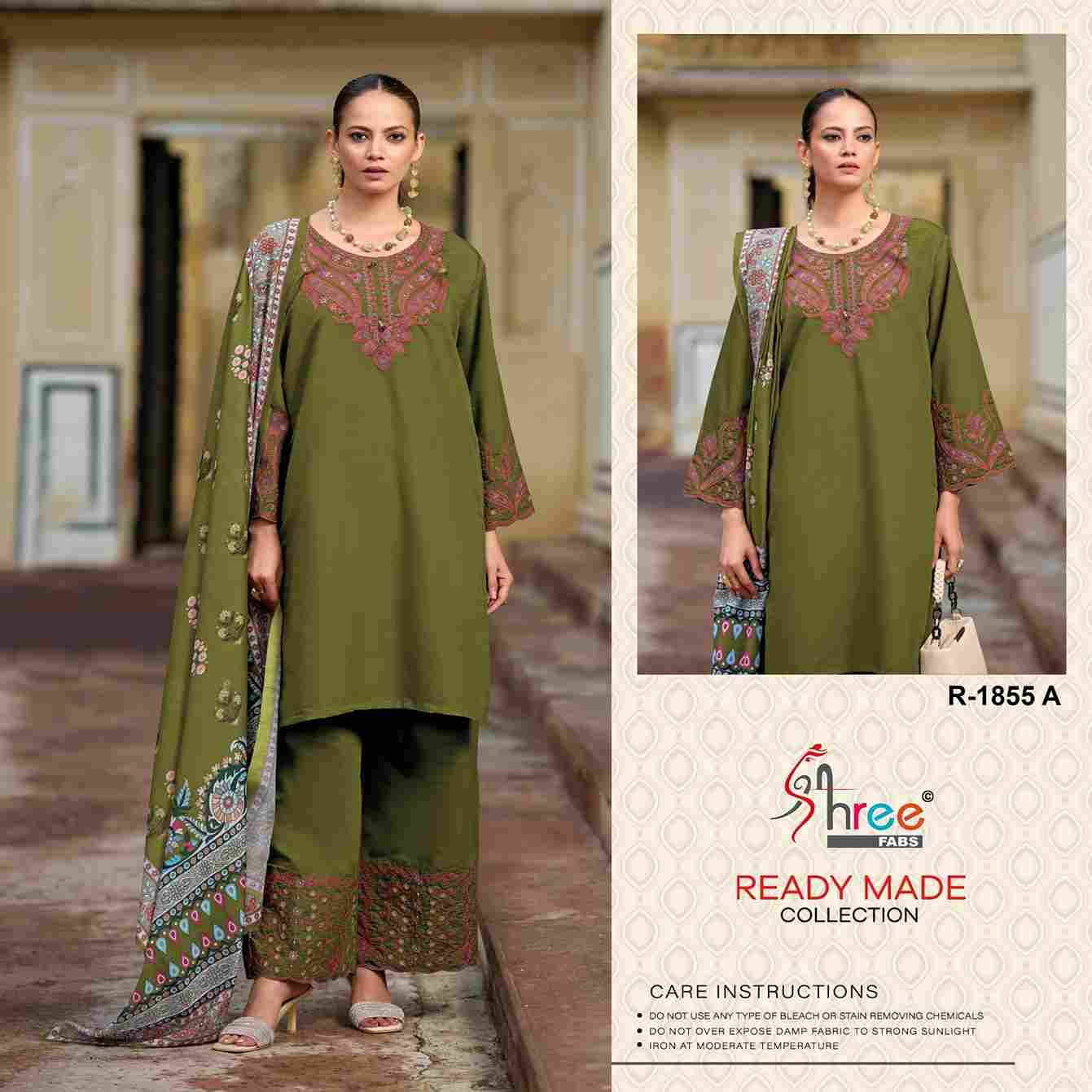 Shree Fabs Hit Design R-1855 Colours By Shree Fabs R-1855-A To R-1855-D Series Designer Pakistani Suits Collection Beautiful Stylish Fancy Colorful Party Wear & Occasional Wear Cambric Lawn Cotton Dresses At Wholesale Price