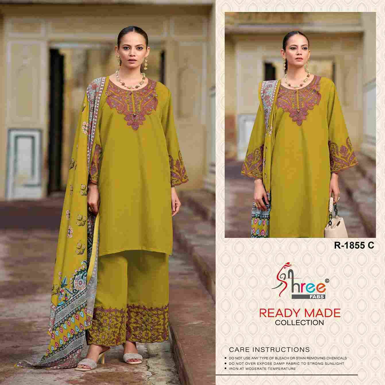 Shree Fabs Hit Design R-1855 Colours By Shree Fabs R-1855-A To R-1855-D Series Designer Pakistani Suits Collection Beautiful Stylish Fancy Colorful Party Wear & Occasional Wear Cambric Lawn Cotton Dresses At Wholesale Price