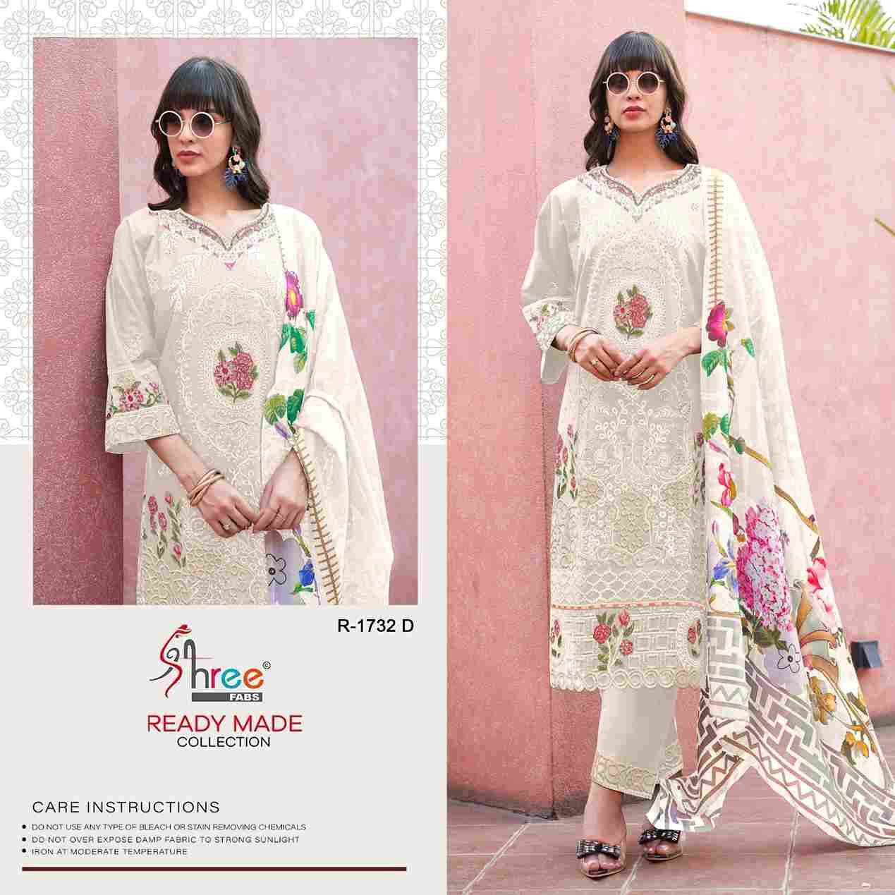 Shree Fabs Hit Design R-1732 Colours By Shree Fabs R-1732-A To R-1732-D Series Beautiful Pakistani Suits Stylish Fancy Colorful Party Wear & Occasional Wear Cambric Lawn Cotton Embroidered Dresses At Wholesale Price