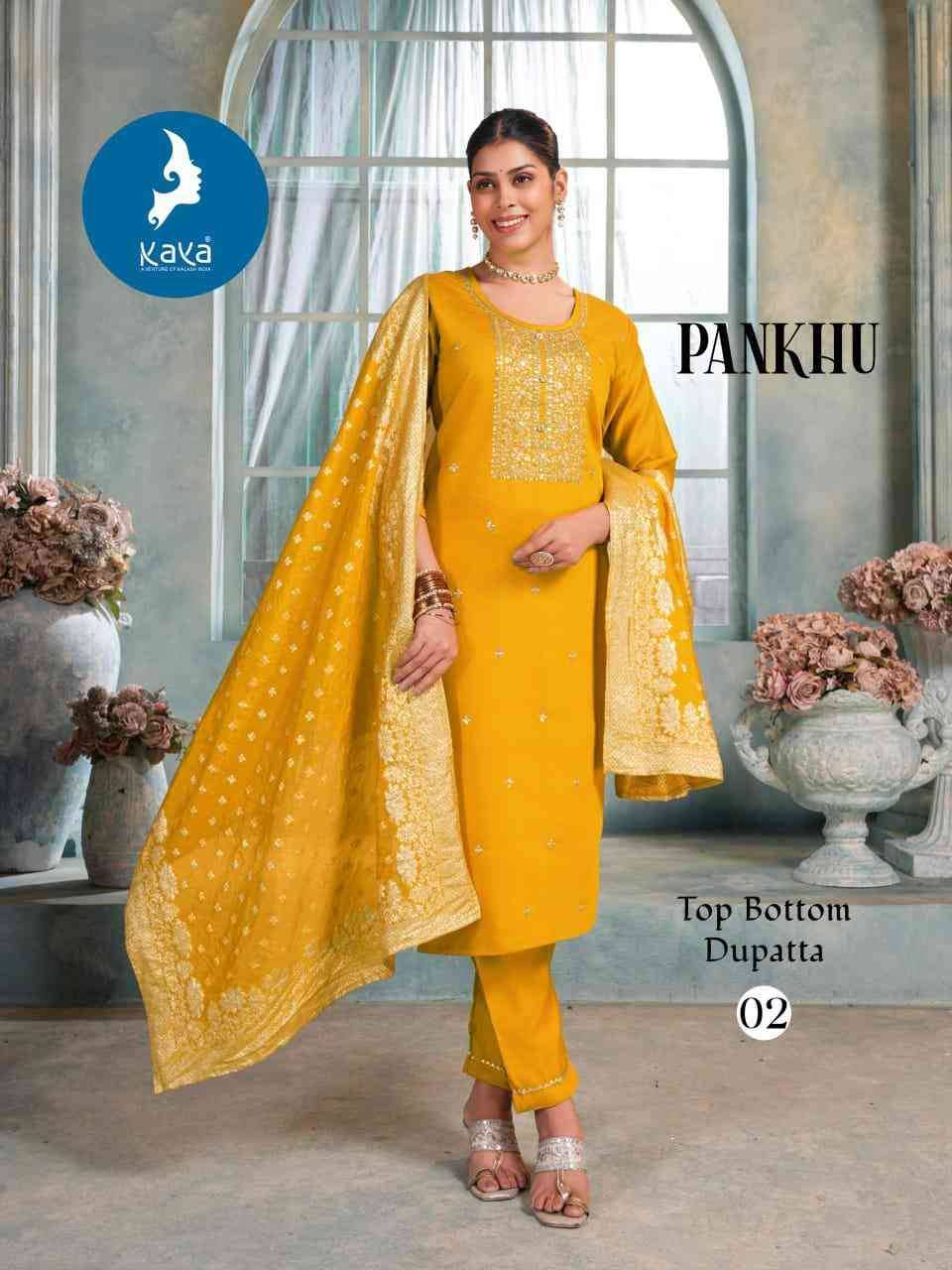 Pankhu By Kaya 01 To 06 Series Beautiful Festive Suits Colorful Stylish Fancy Casual Wear & Ethnic Wear Vertican Dresses At Wholesale Price