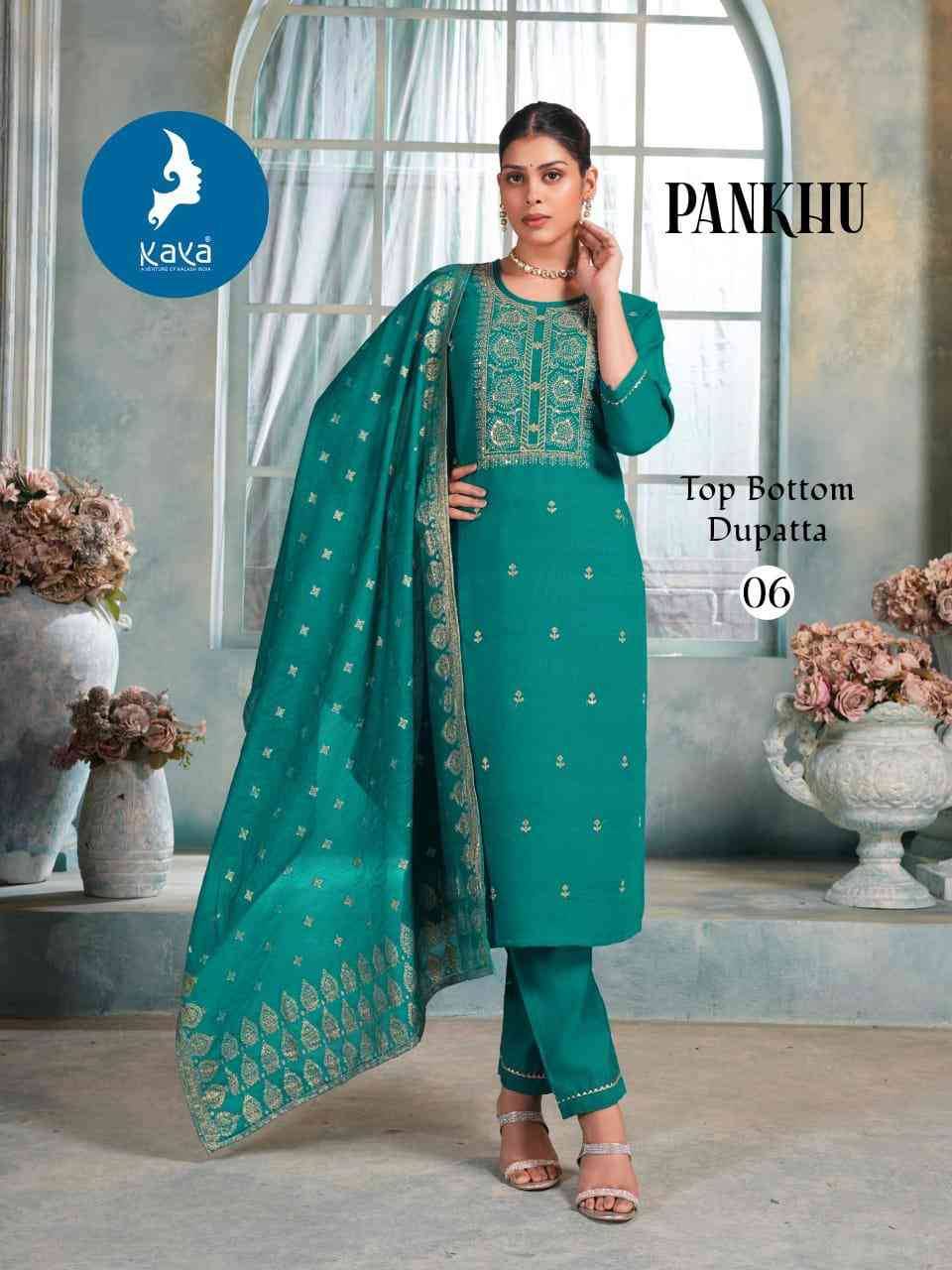 Pankhu By Kaya 01 To 06 Series Beautiful Festive Suits Colorful Stylish Fancy Casual Wear & Ethnic Wear Vertican Dresses At Wholesale Price