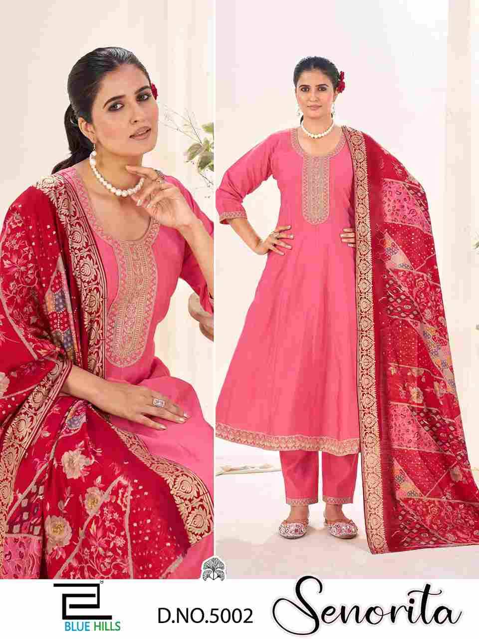 Senorita By Blue Hills 5001 To 5004 Series Beautiful Festive Suits Colorful Stylish Fancy Casual Wear & Ethnic Wear Roman Silk Dresses At Wholesale Price