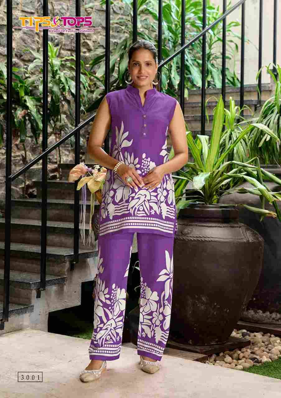 Summer Beauty Vol-3 By Tips And Tops 3001 To 3006 Series Designer Stylish Fancy Colorful Beautiful Party Wear & Ethnic Wear Collection Heavy Rayon Co-Ords At Wholesale Price