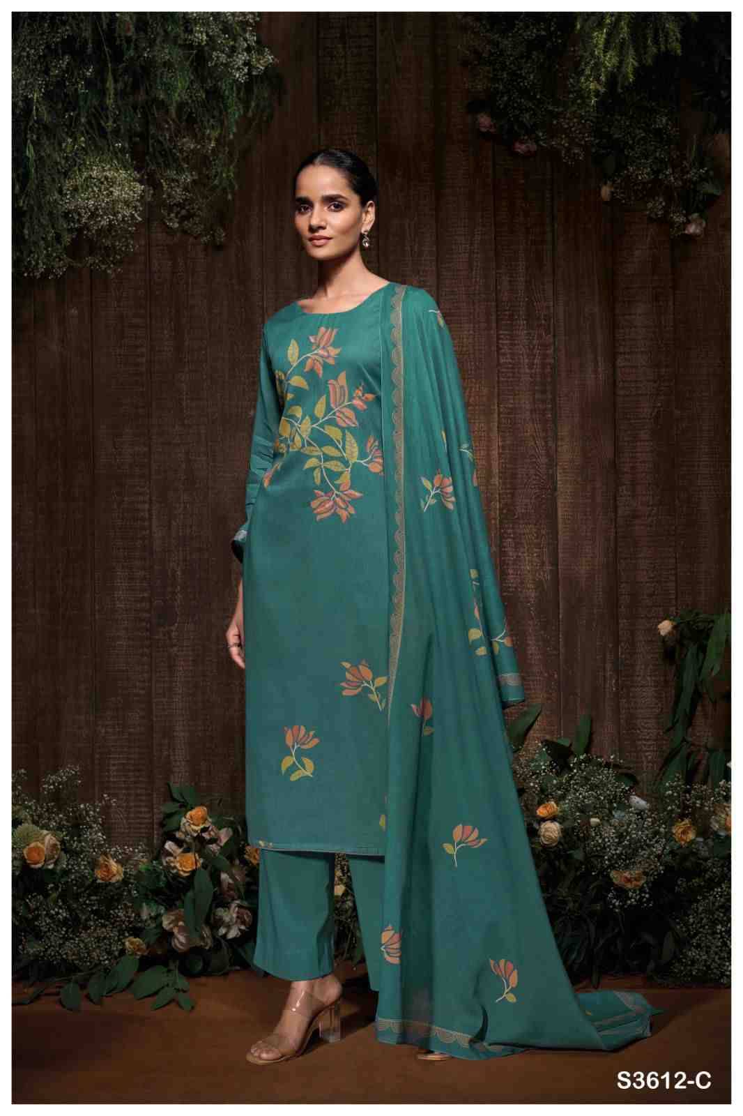 Raahi-3612 By Ganga Fashion 3612-A To 3612-D Series Beautiful Festive Suits Colorful Stylish Fancy Casual Wear & Ethnic Wear Pure Mal Cotton Dresses At Wholesale Price