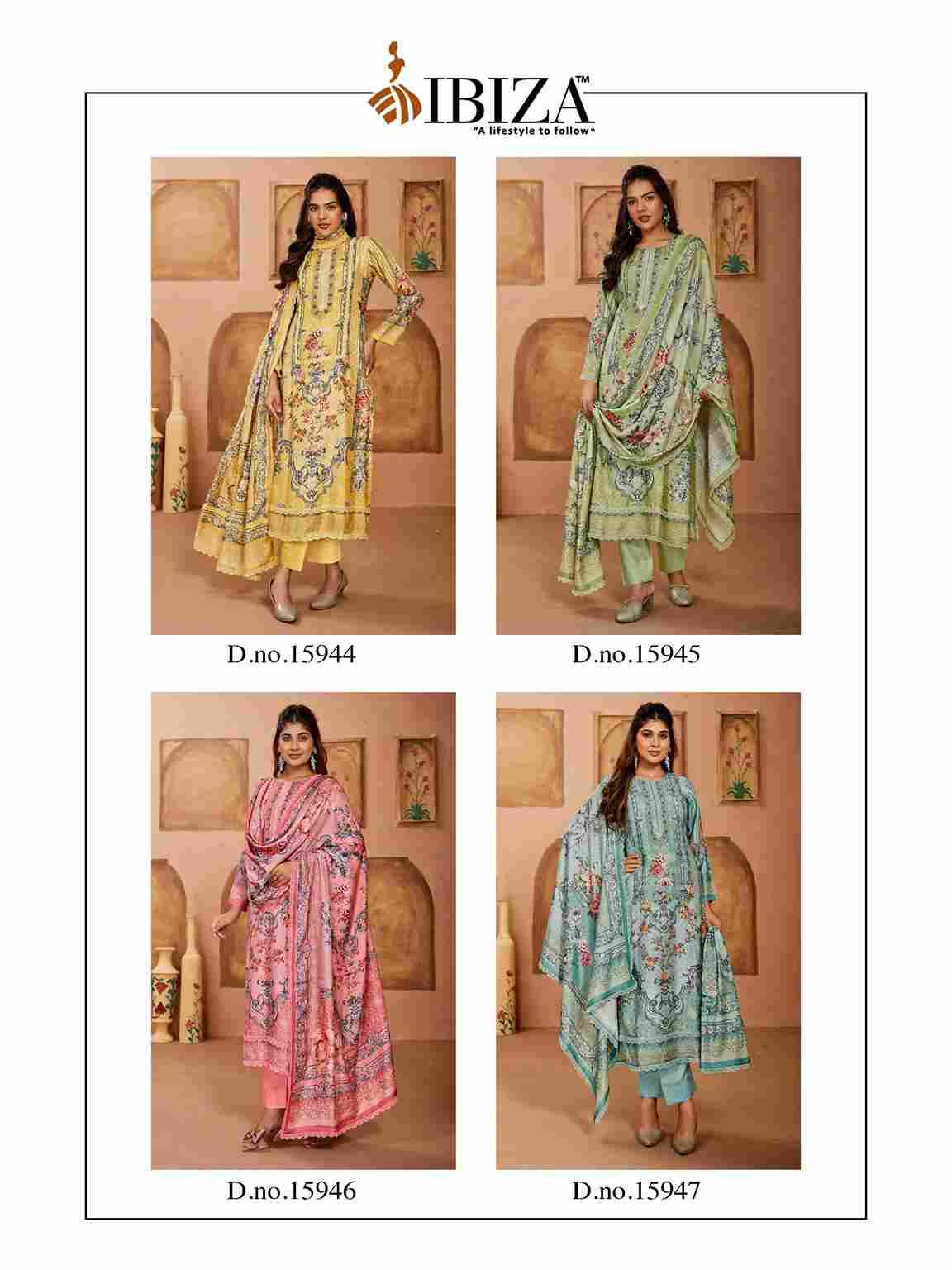 Riyasat Vol-8 By Ibiza 15944 To 15947 Series Beautiful Stylish Festive Suits Fancy Colorful Casual Wear & Ethnic Wear & Ready To Wear Pure Bemberg Muslin Dresses At Wholesale Price