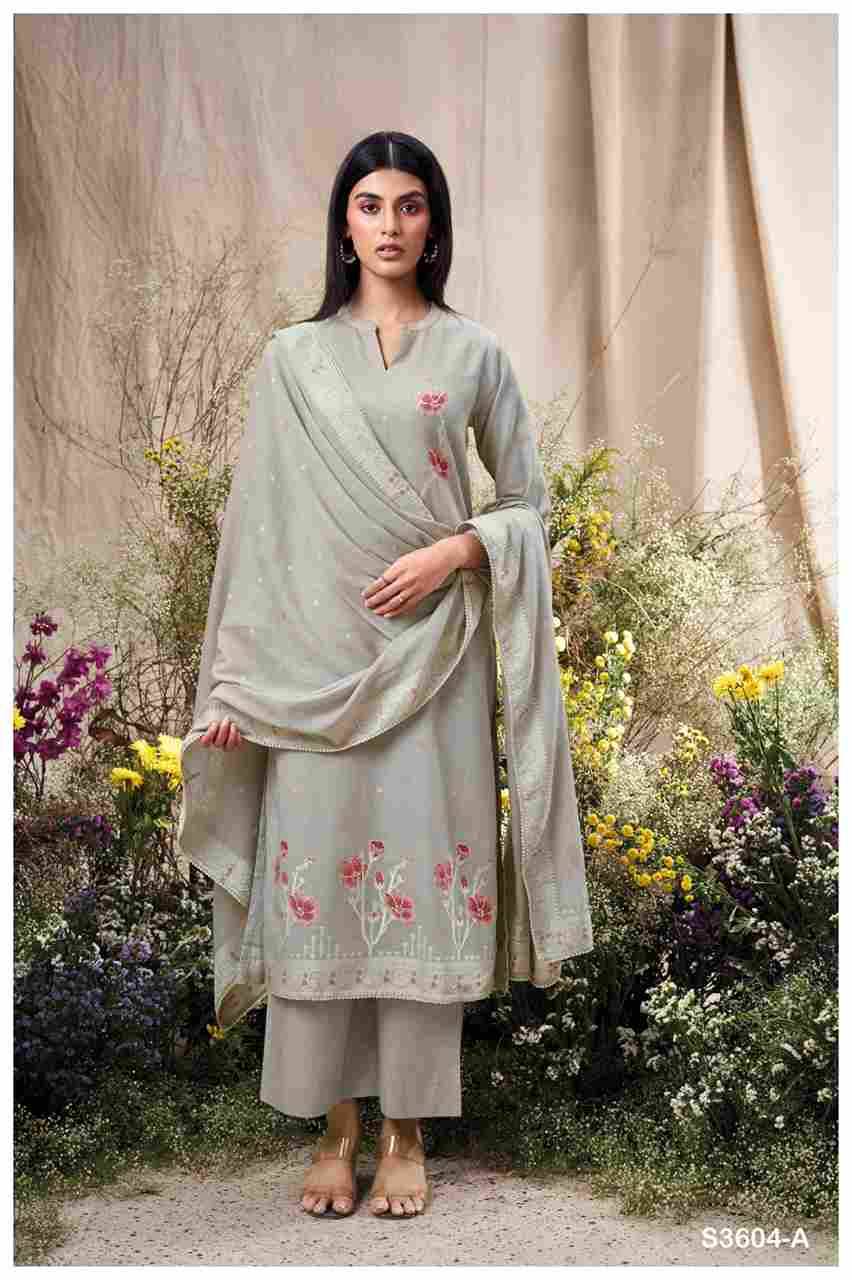 Samrita-3604 By Ganga Fashion 3604-A To 3604-B Series Beautiful Festive Suits Colorful Stylish Fancy Casual Wear & Ethnic Wear Pure Cotton Jacquard Dresses At Wholesale Price